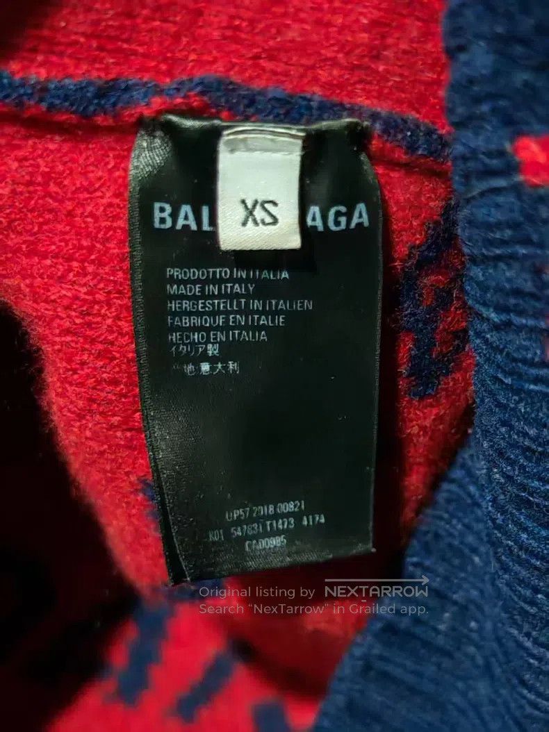 Balenciaga Balenciaga All-Over Logo Knit Sweater Size US XS / EU 42 / 0 - 4 Thumbnail