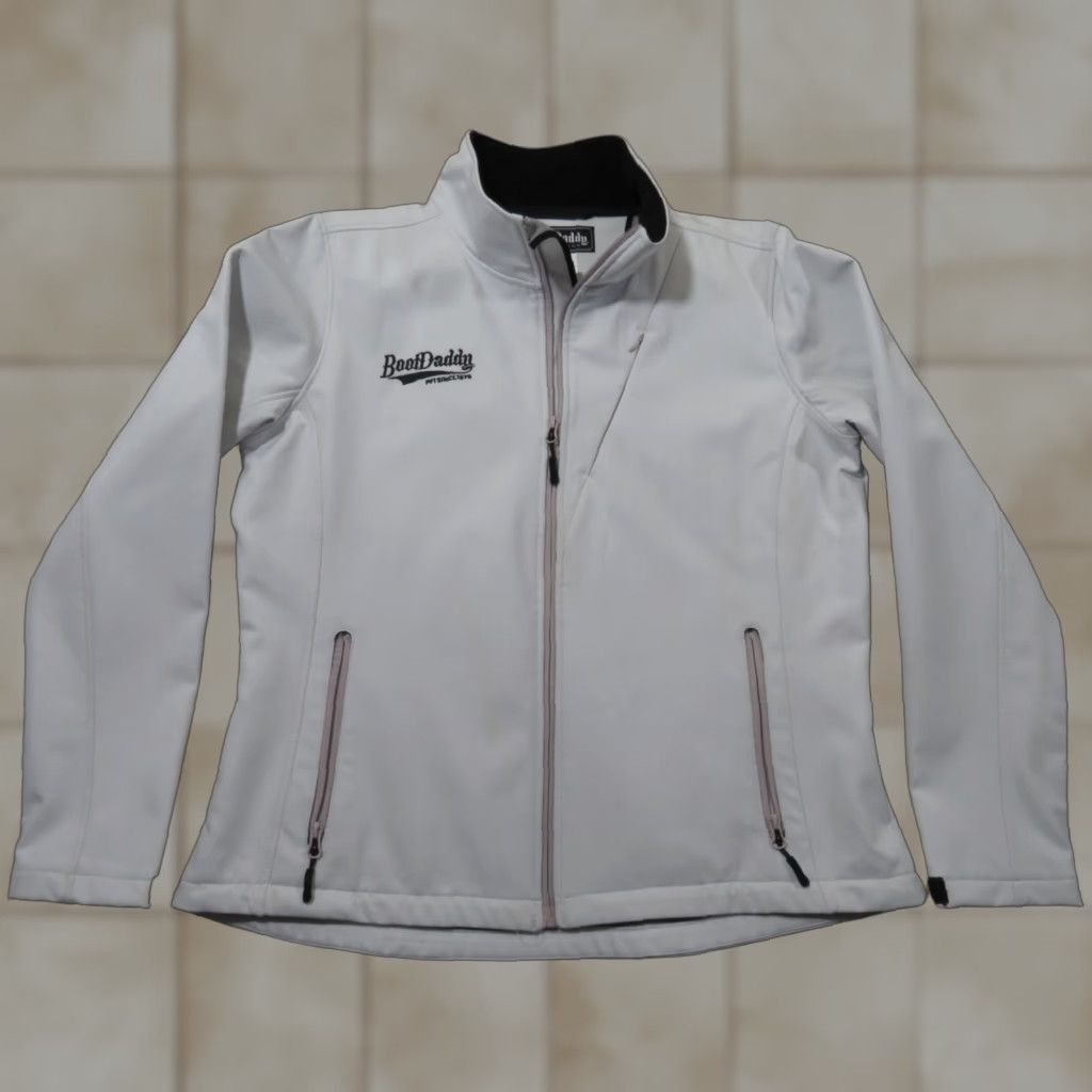 Logo 7 Bootdaddy Womens XL White Zip Up Cowgirl Western Fleece Lined Logo Jacket Size XL / US 12-14 / IT 48-50 - 1 Thumbnail