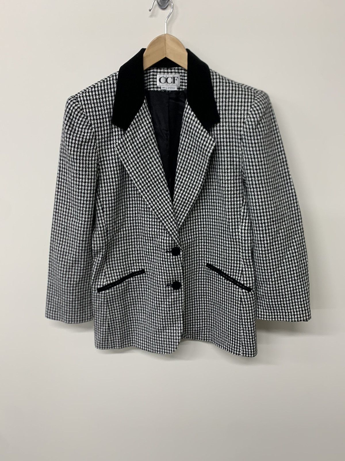 Vintage Vintage Houndstooth Blazer Size US M / EU 48-50 / 2 - 1 Thumbnail