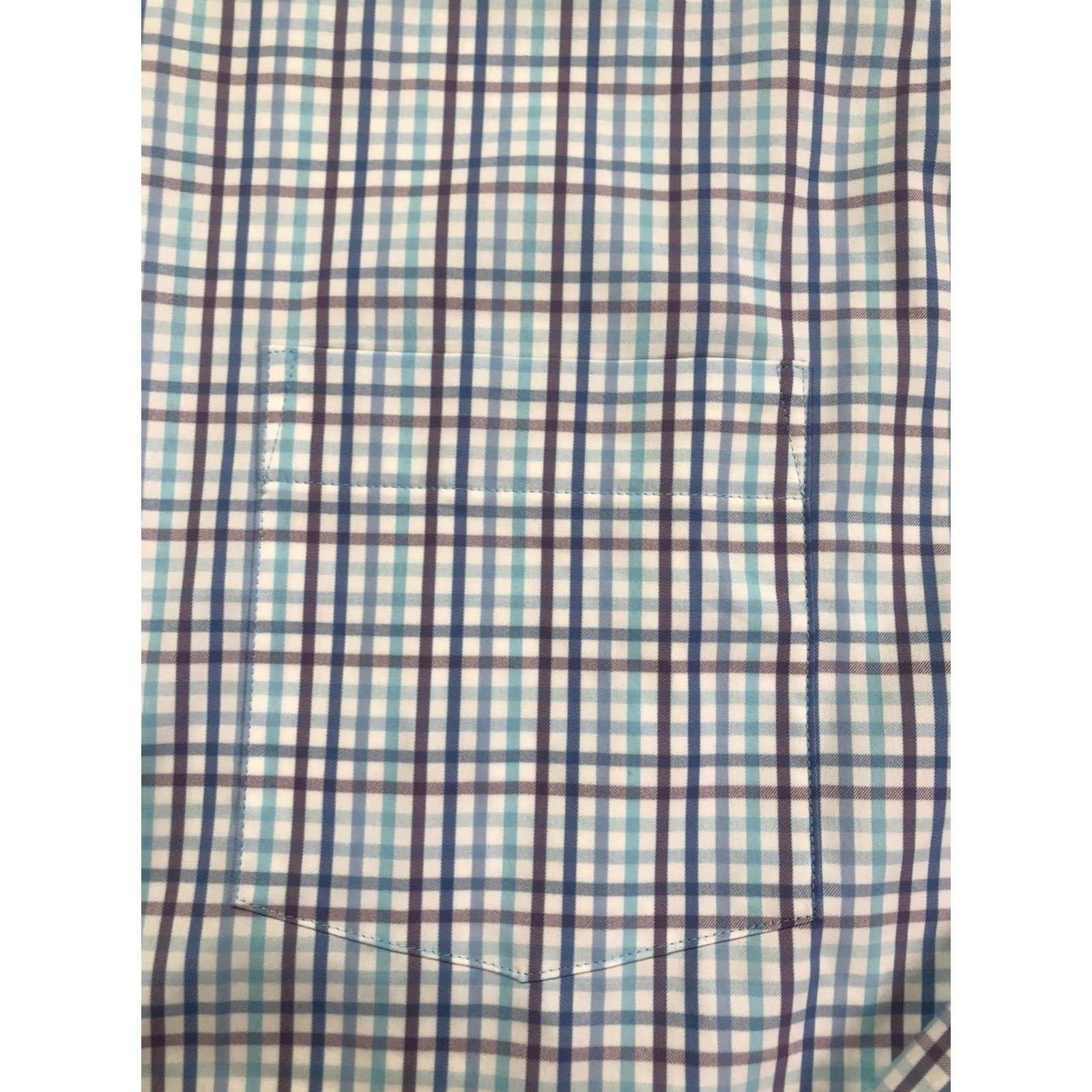 Peter Millar Peter Millar Shirt Mens XL Blue Plaid Summer Comfort Long Sleeve Button Down Shirt Size US XL / EU 56 / 4 - 6 Thumbnail