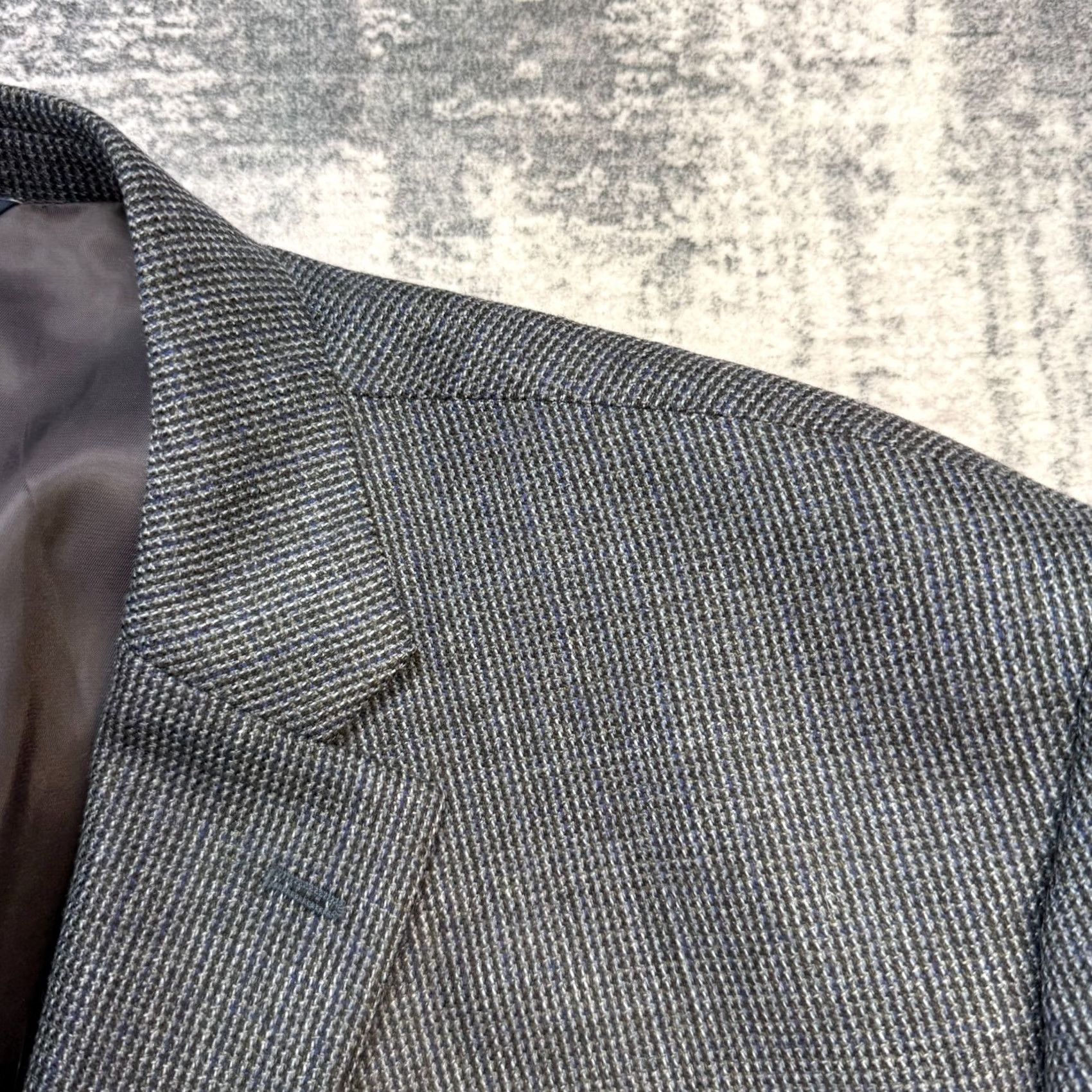 Ralph Lauren Ralph Lauren Blazer Jacket Mens 52R Blue Wool Single-Breasted Notch Lapel 2-Button 4-Button Sleeve Double-Vented 52 Big & Tall Wool Blazer Size 52R - 3 Thumbnail
