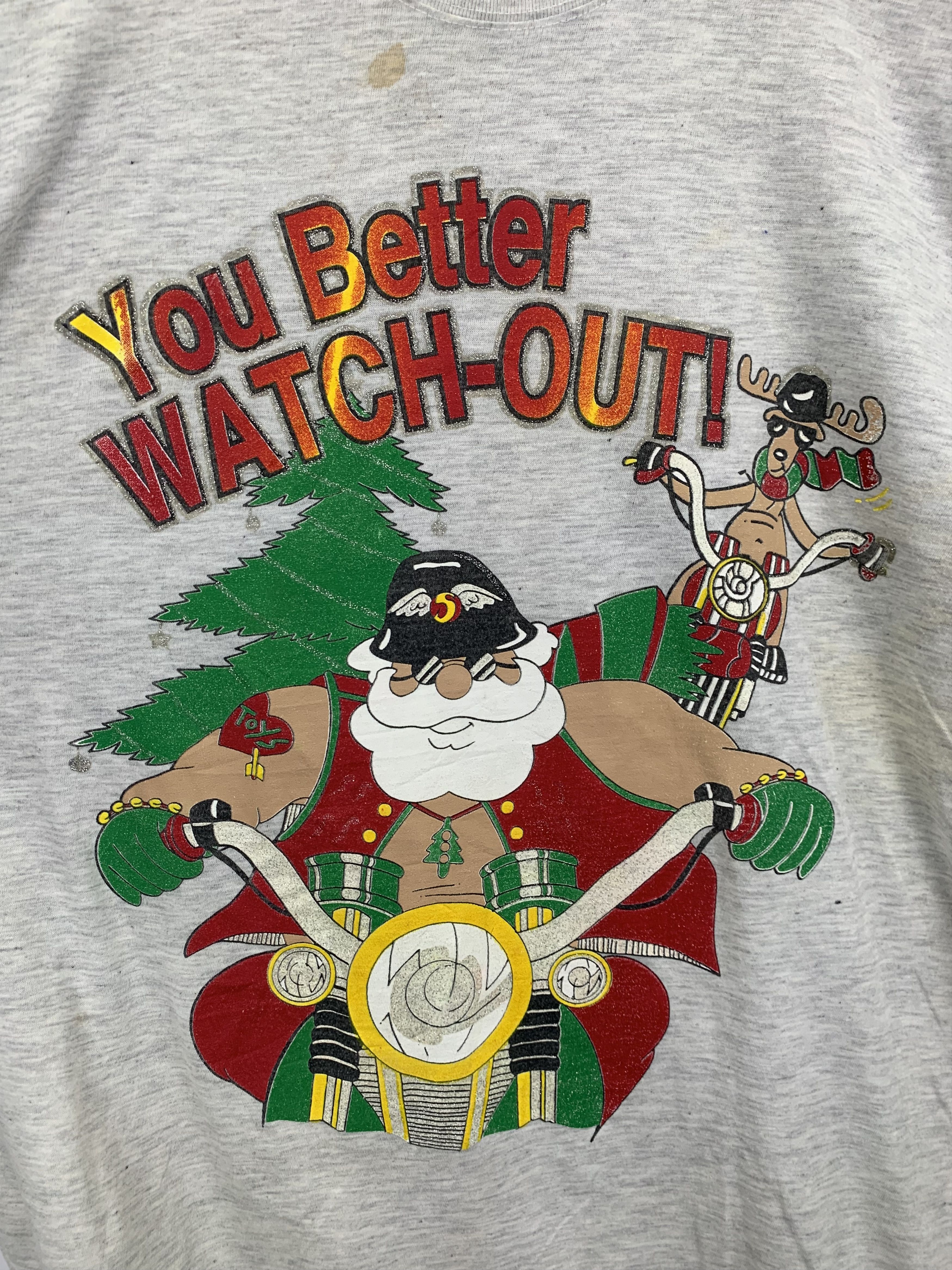 Vintage Vintage 90s You Better Watch-Out Photo Tee TA0026 Size US XXL / EU 58 / 5 - 5 Thumbnail