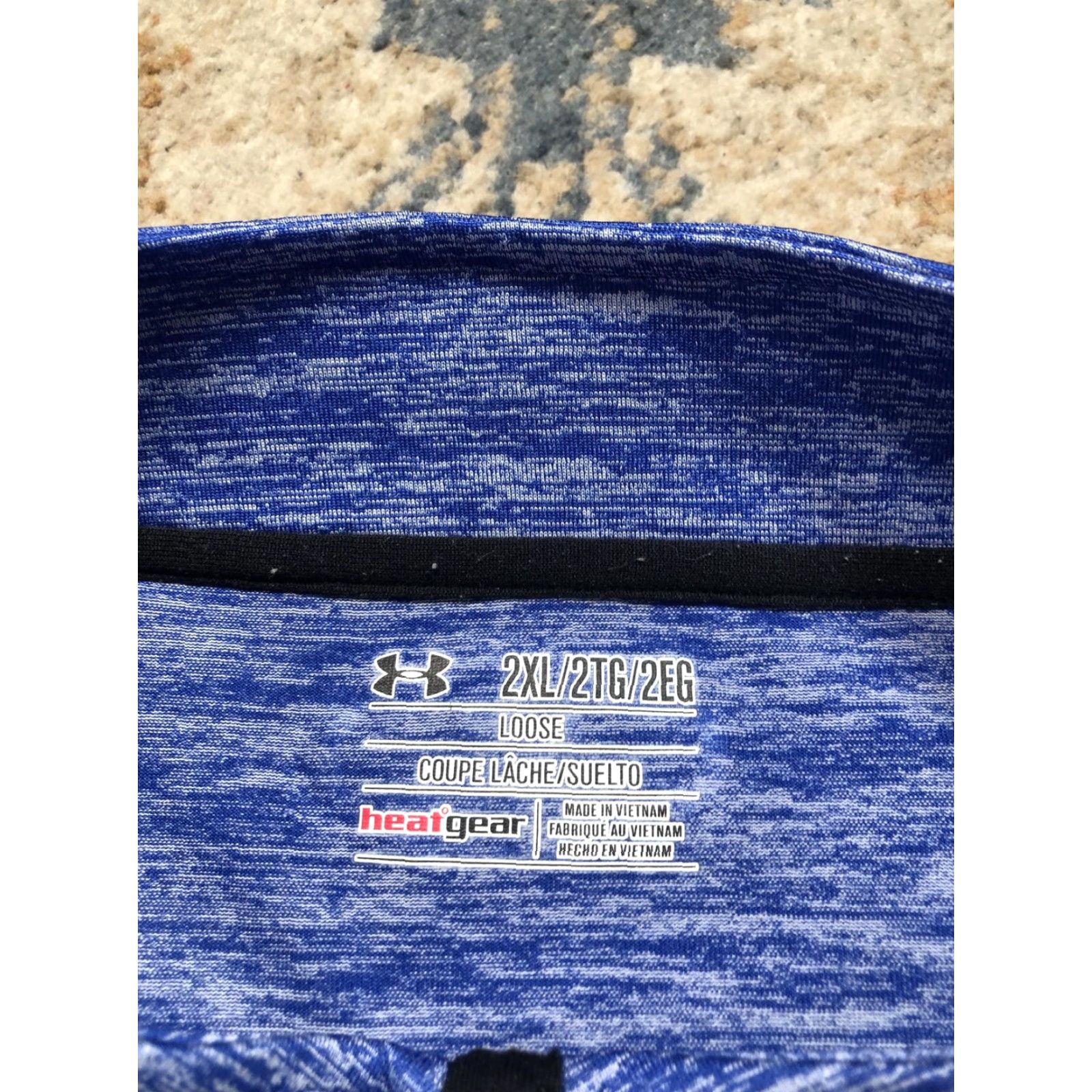 Under Armour Under Armour Pullover Mens 2XL HeatGear Quarter Zip Long Sleeve Shirt Blue Size US XXL / EU 58 / 5 - 7 Thumbnail
