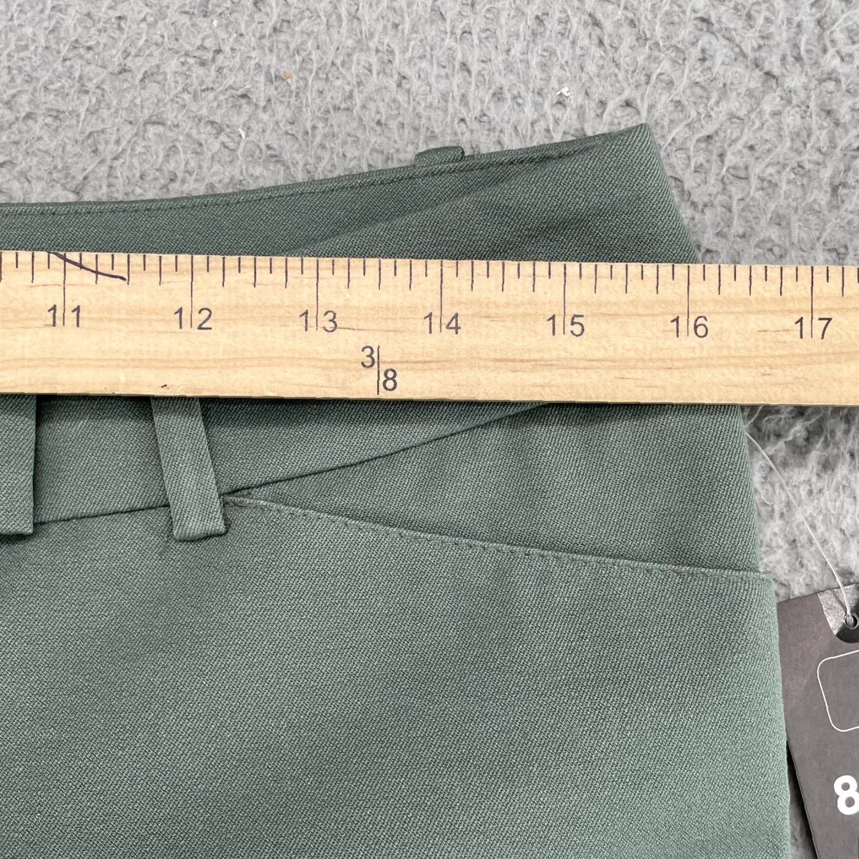 Mossimo Mossimo Ankle Pants Women's 8 Khaki Stretch Corpcore Office Academia Minimalist Green Solid Size 30" / US 8 / IT 44 - 5 Thumbnail