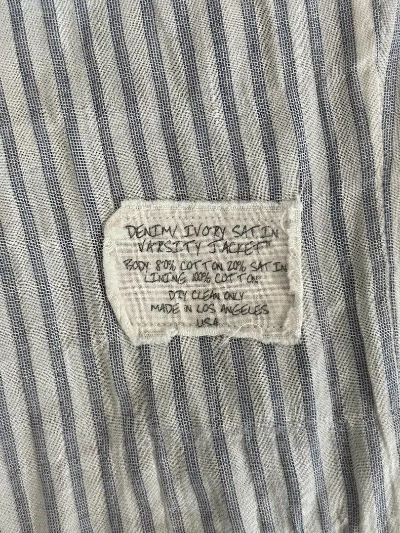 Greg Lauren Greg Lauren Silk-Panelled Distressed Pudding Baseball Jack Size US M / EU 48-50 / 2 - 8 Thumbnail
