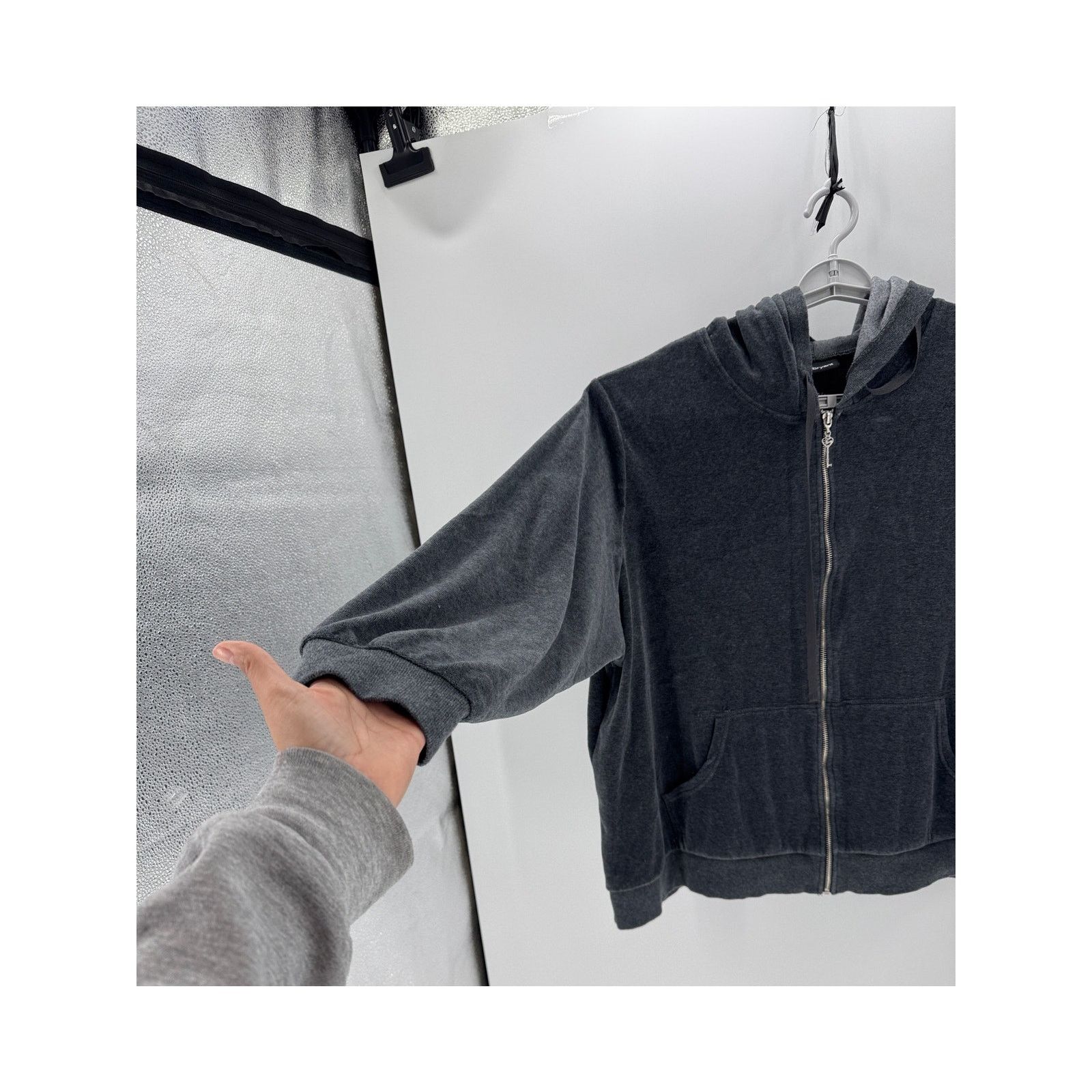 Other Lane Bryant True Y2K velvet full zip hoodie sweater 26/28 Size 4XL / US 24-26 - 5 Thumbnail