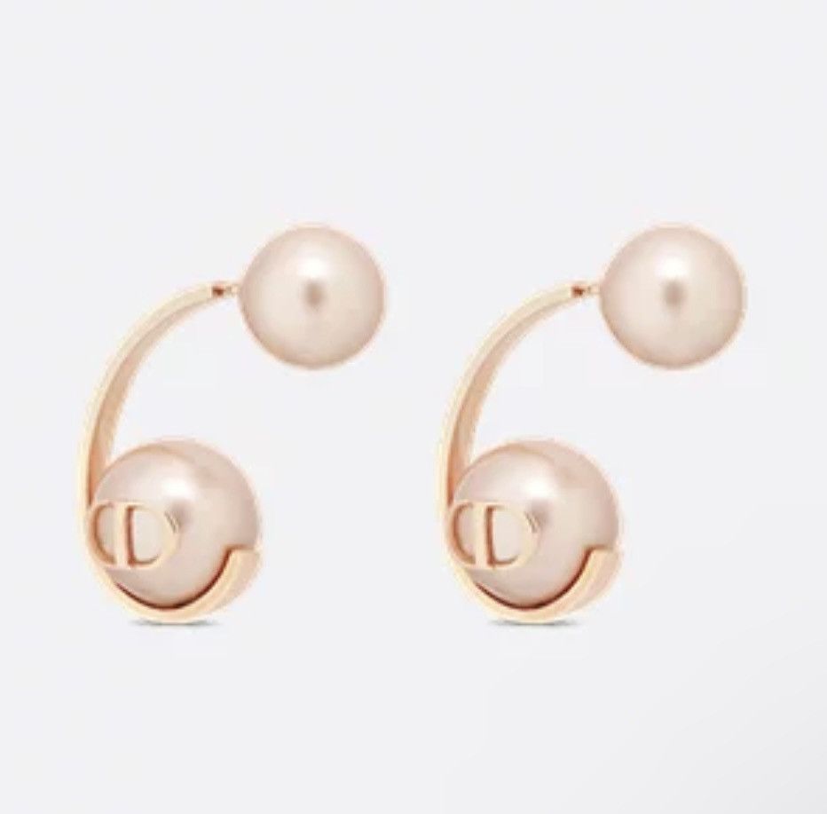 Dior Dior Tribales Earrings Pink-Finish Metal Pink Resin Pearls Size ONE SIZE - 2 Thumbnail