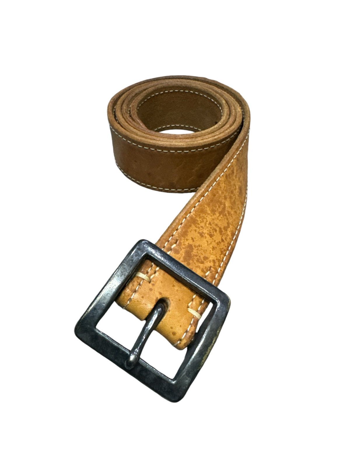 The Flat Head THE FLAT HEAD METAL BUCKLE LEATHER BELT 32-36" Size 34 - 1 Thumbnail