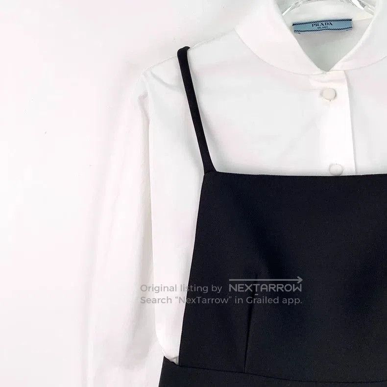 Prada Prada Colorblock Cotton Long Sleeve Dress. Size US 36 / EU 52 - 3 Thumbnail