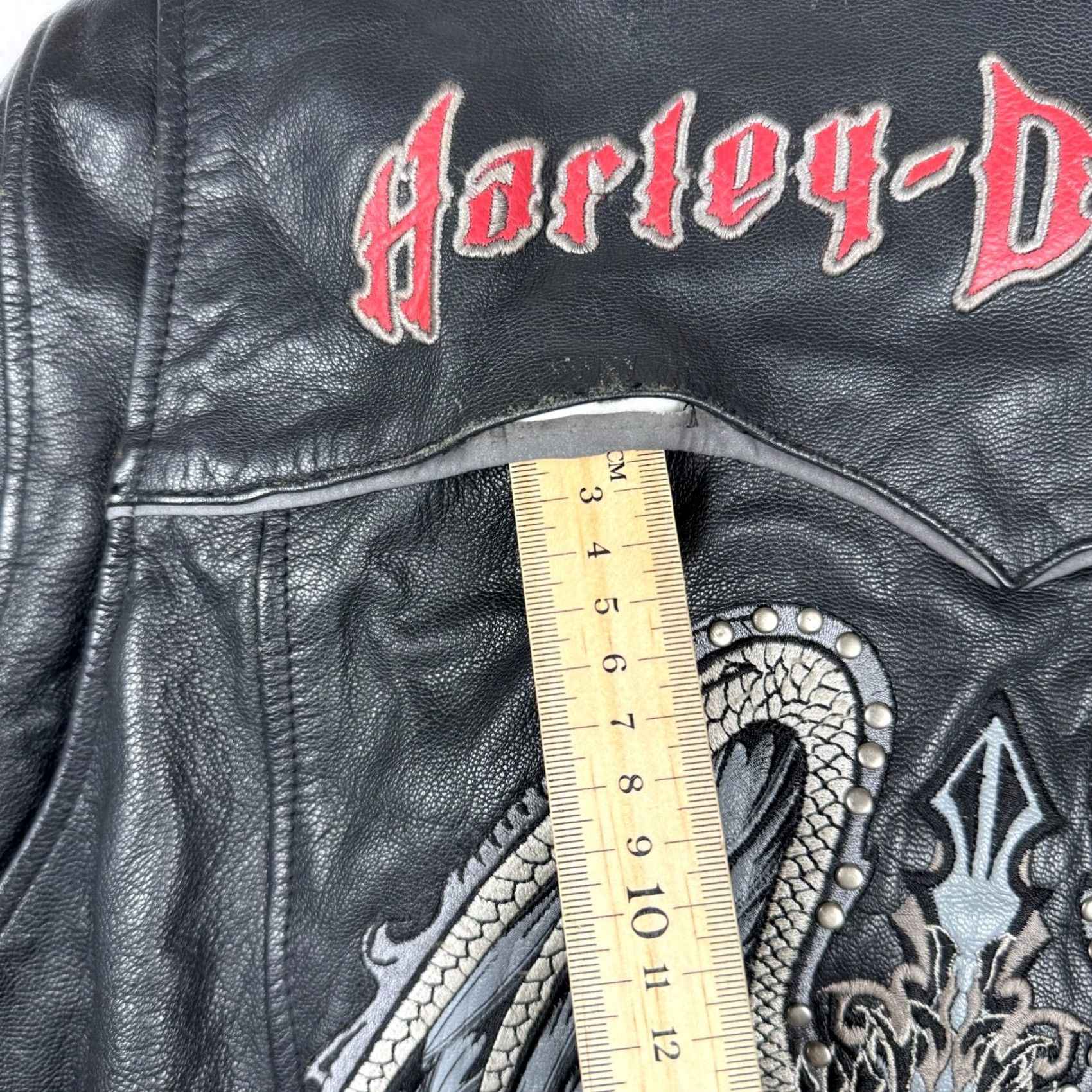 Harley Davidson Harley Davidson Road Angel Leather Motorcycle Jacket - Rare Y2K - Women's Large Size L / US 10 / IT 46 - 3 Thumbnail