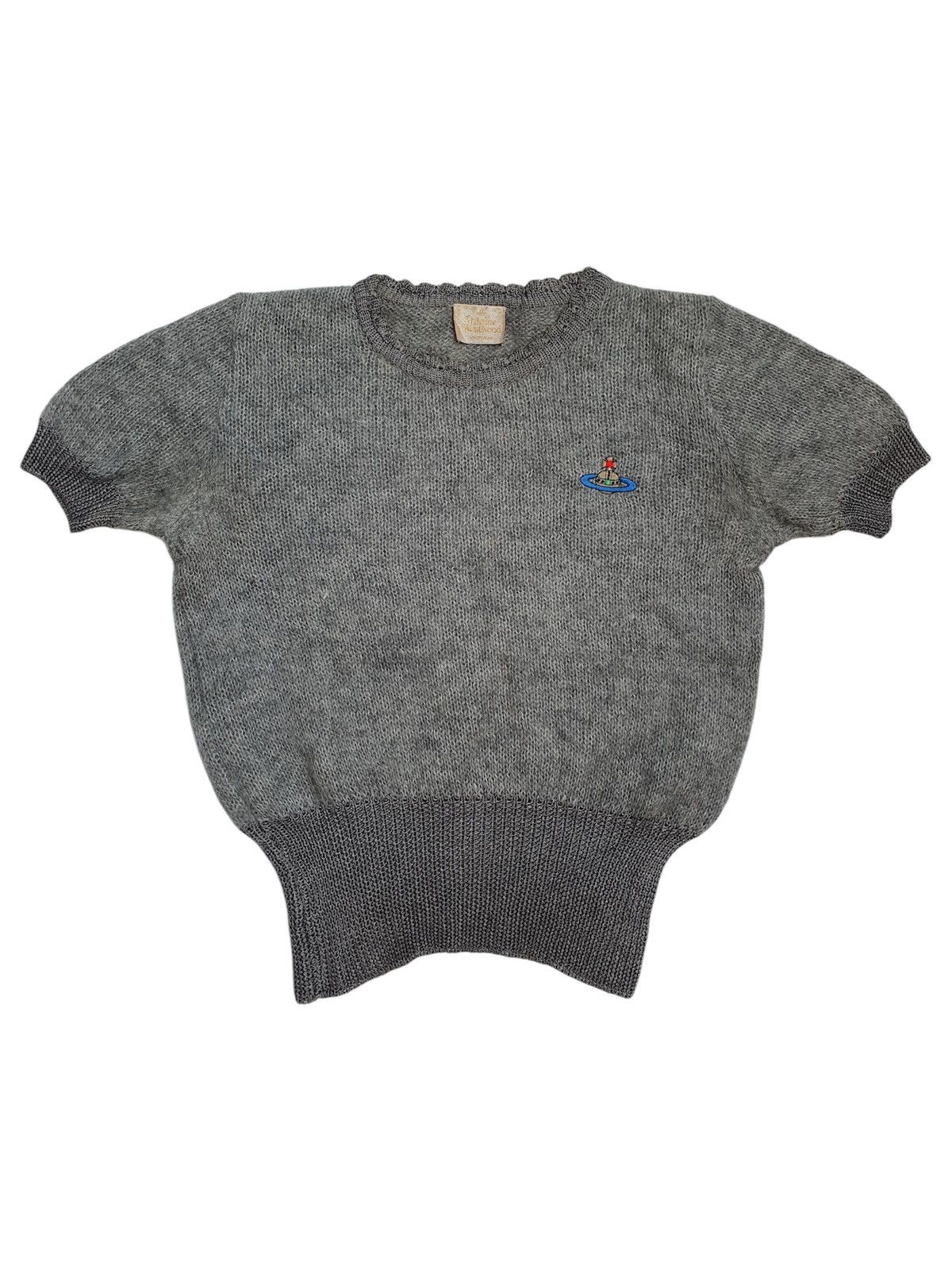 Vivienne Westwood 1990s Mohair Knit Crop Sweater Size S / US 4 / IT 40 - 1 Thumbnail