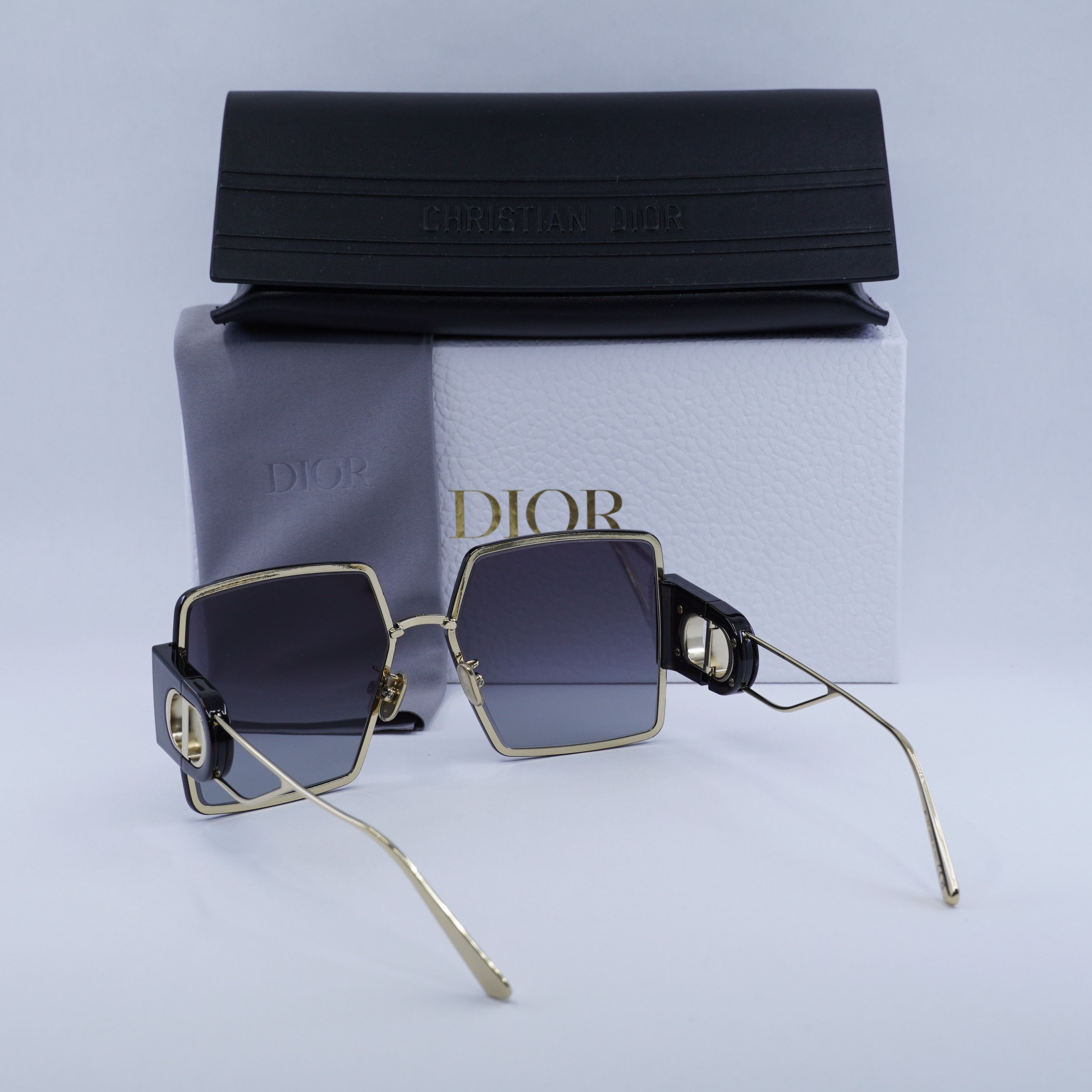Dior Dior 30MONTAIGNE S4U B4A1 Sunglasses Gold Square Frame Size ONE SIZE - 11 Thumbnail