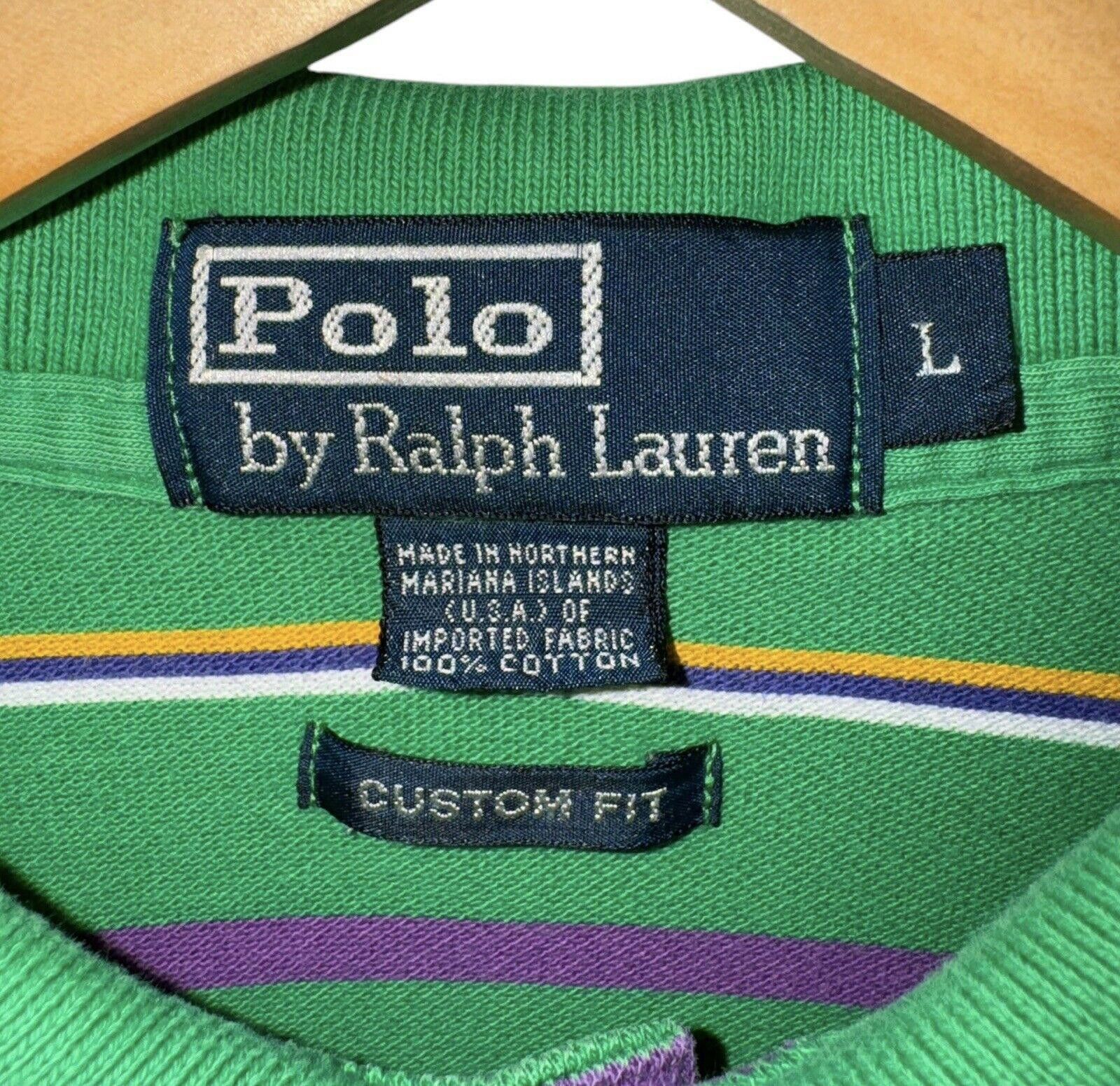 Polo Ralph Lauren Vintage Polo Ralph Lauren 90s Striped Pony Polo Shirt L Size US L / EU 52-54 / 3 - 6 Thumbnail