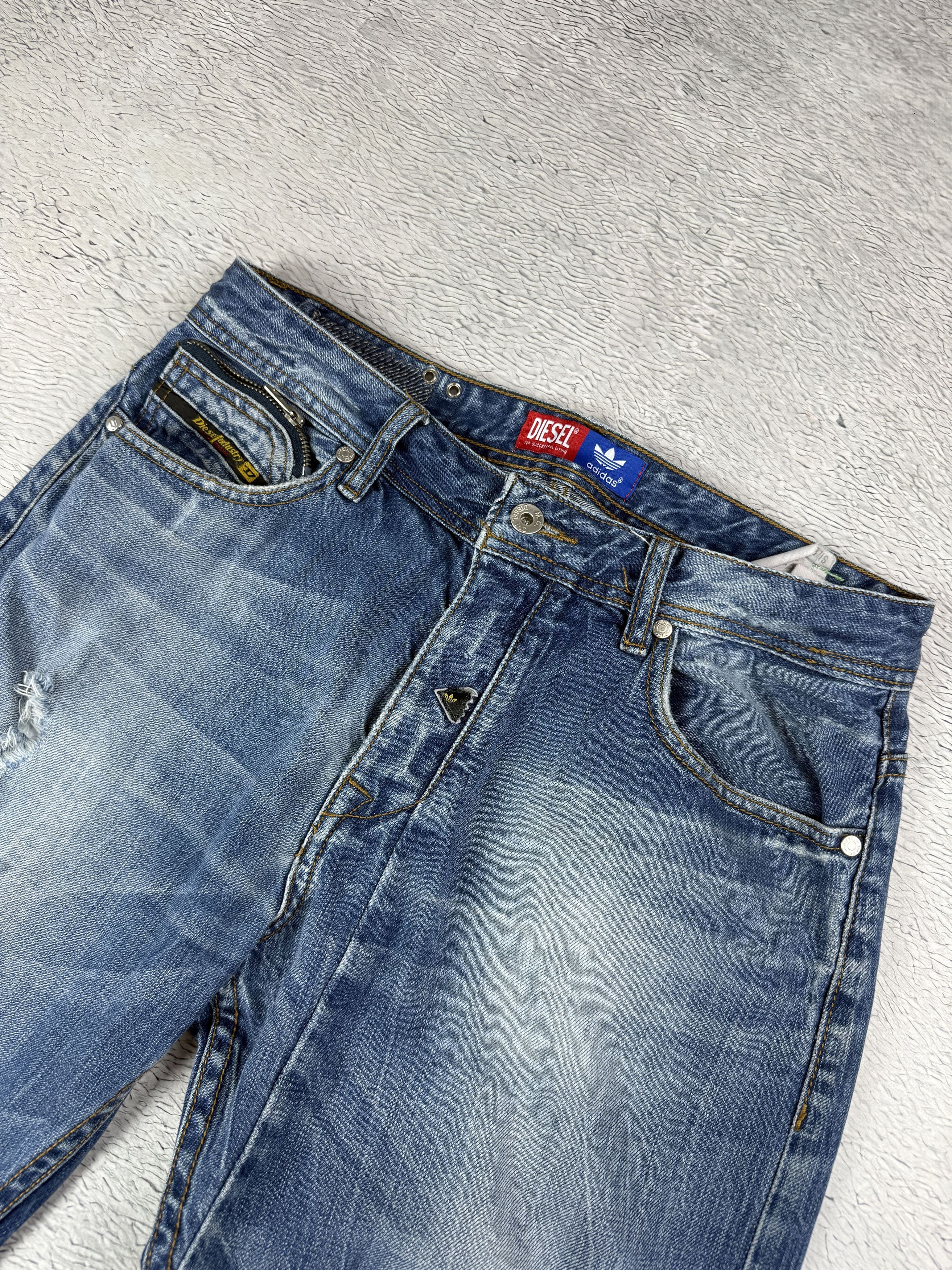 Diesel Diesel x Adidas Jeans Selvedge Ripped Viker-Ad Streetwear Size US 32 / EU 48 - 5 Thumbnail