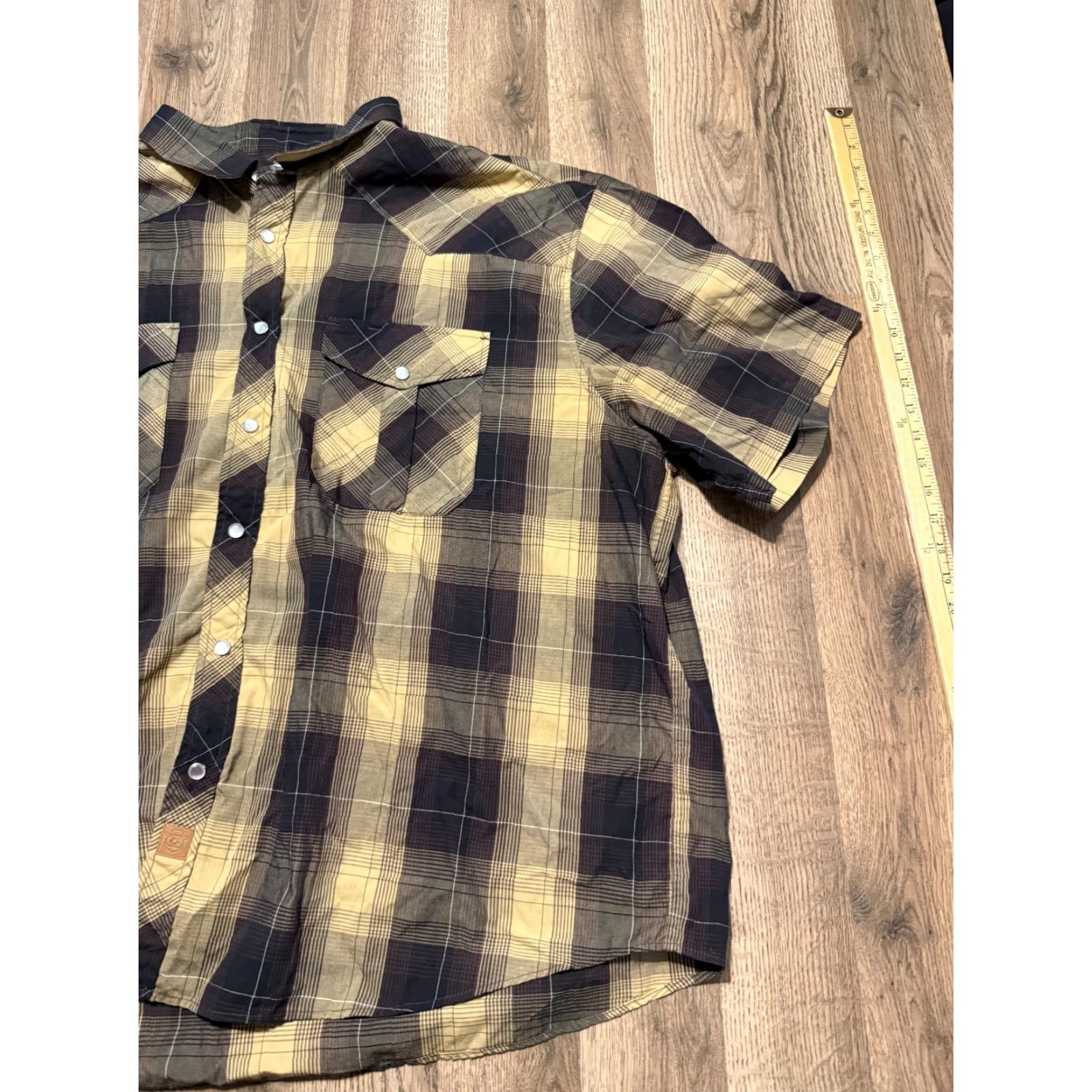 Vintage Customized Version Shirt 4XL Plaid Button Up Men’s Black Green Brown Cotton Casual Shirt Size US XXL / EU 58 / 5 - 4 Thumbnail