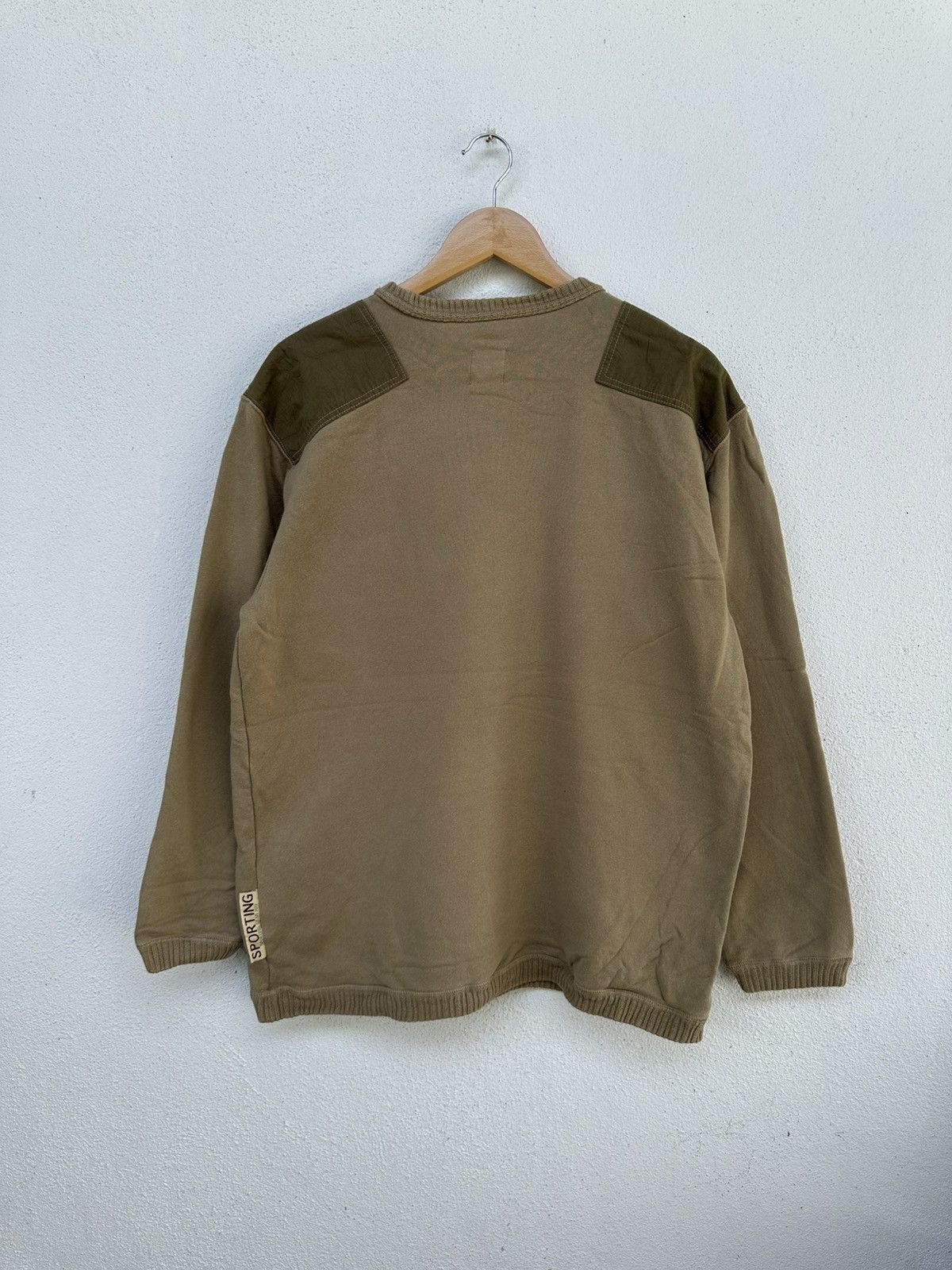 Hai Sporting Gear × Issey Miyake × Japanese Brand Hai Sporting Gear by Issey Miyake Army Patch Sweatshirt Size US L / EU 52-54 / 3 - 5 Thumbnail