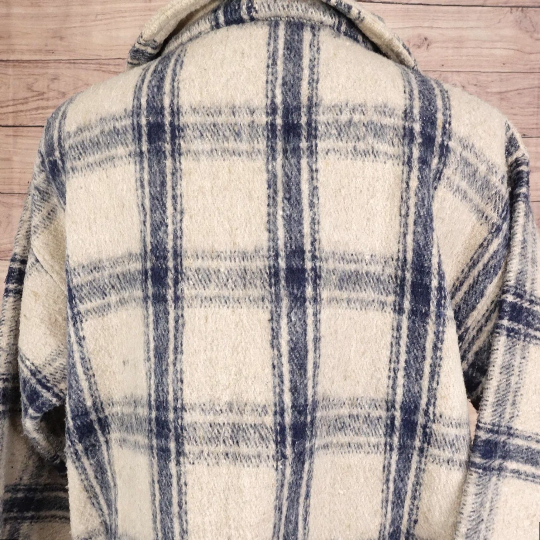 Vintage Earth Ragz Sweater Mens Medium Beige Blue Plaid Quarter Zip Pullover Warm Size US M / EU 48-50 / 2 - 5 Thumbnail