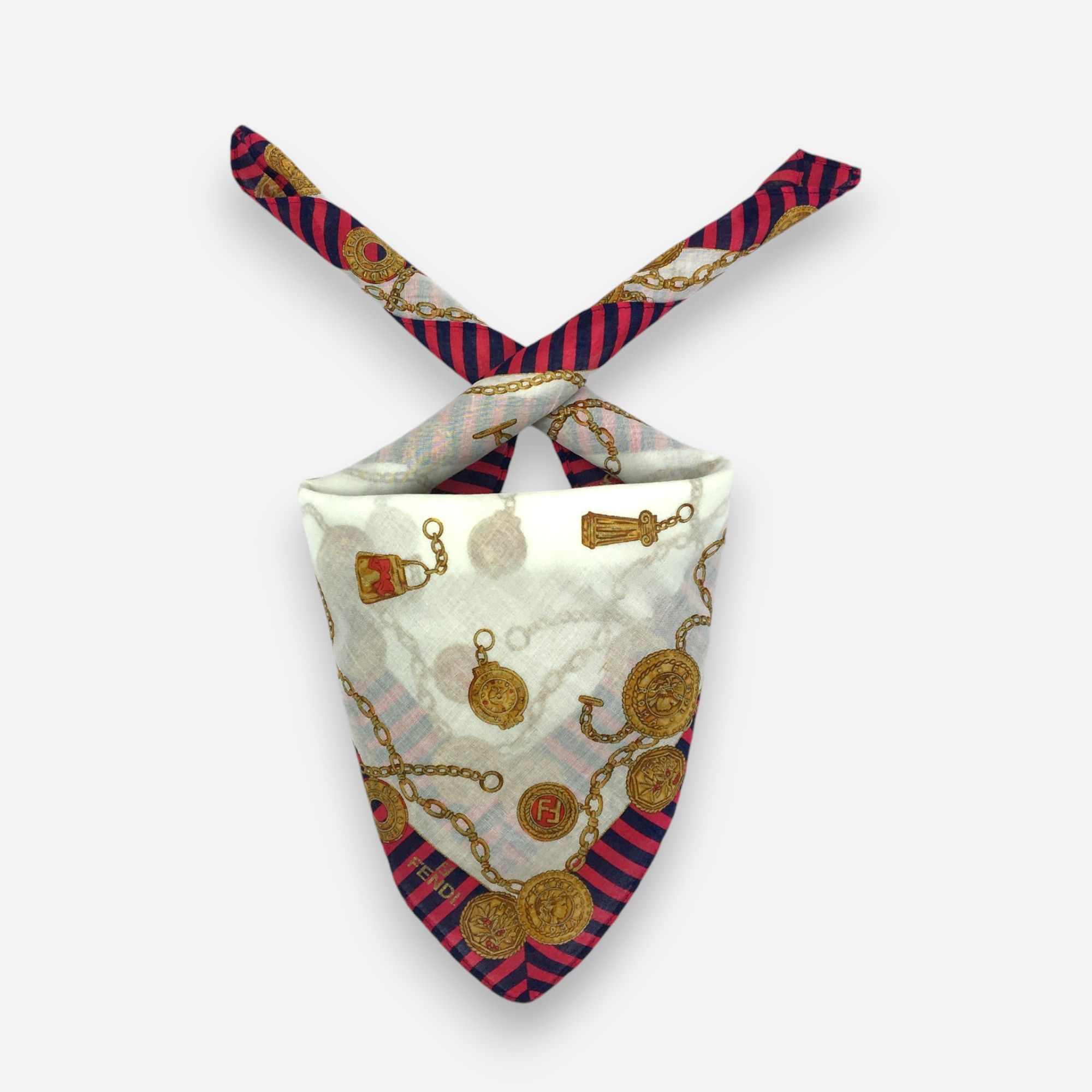 Japanese Brand Vintage Fendi Handkerchief Pocket Square Bandana Size ONE SIZE - 1 Thumbnail