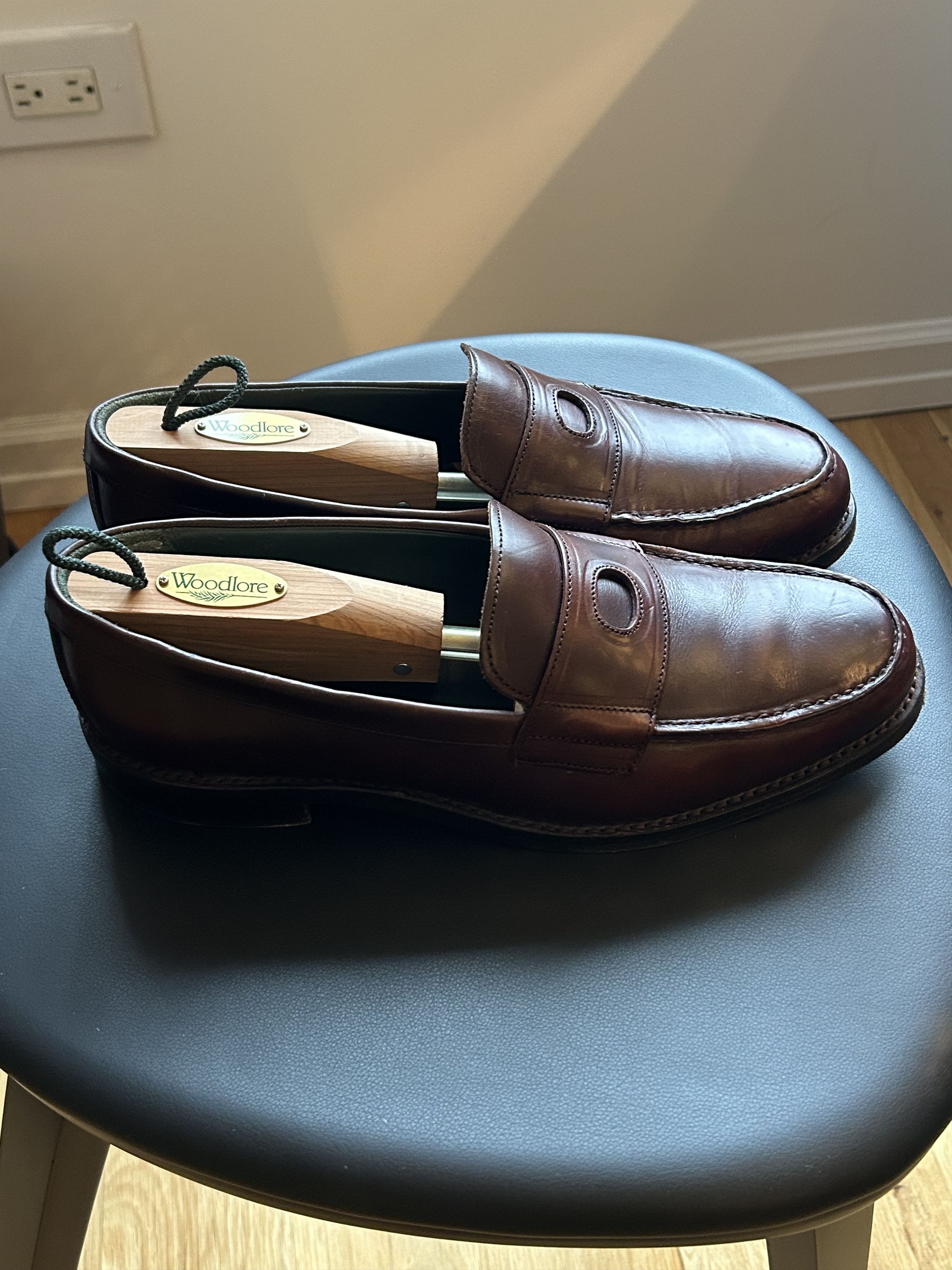 Drake's Drake’s Brown Leather Charles Penny Loafer (UK 9 / US 10) Size US 10 / EU 43 - 5 Thumbnail