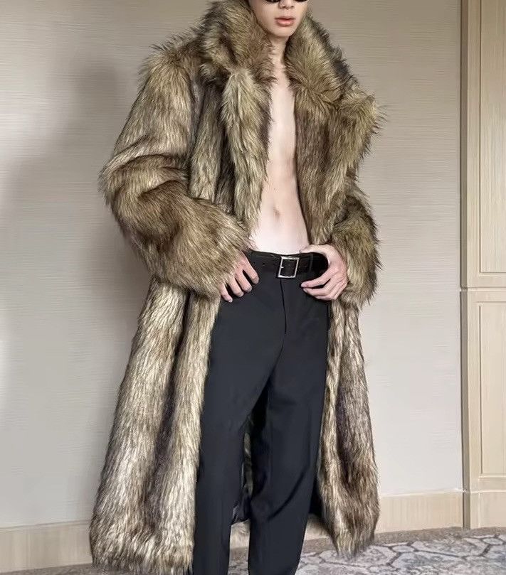 Other Faux Fur Designer Streetwear Maxi Winter Warm Men’s Coat Size US L / EU 52-54 / 3 - 3 Thumbnail