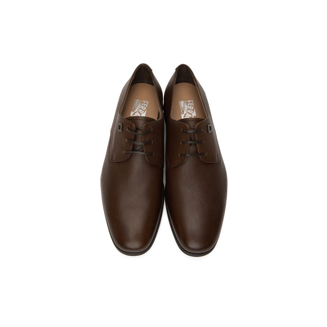 Salvatore Ferragamo o1s1rm1125 Spencer Derby Shoes in Dark Brown Size US 12 / EU 45 - 5 Thumbnail