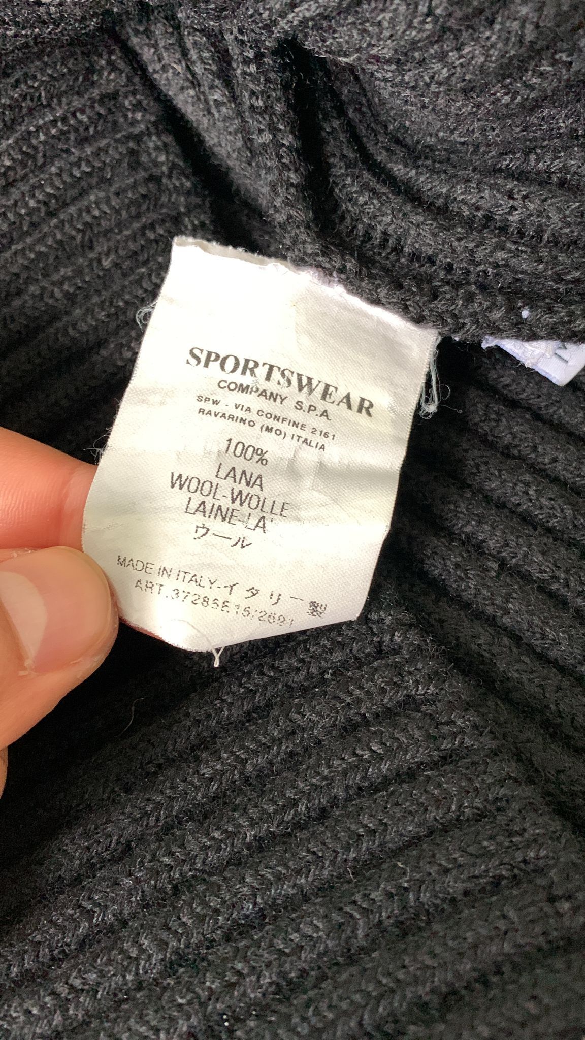 Stone Island Vintage Stone Island AW/01 Wool Ribbed Turtleneck Size US S / EU 44-46 / 1 - 7 Thumbnail