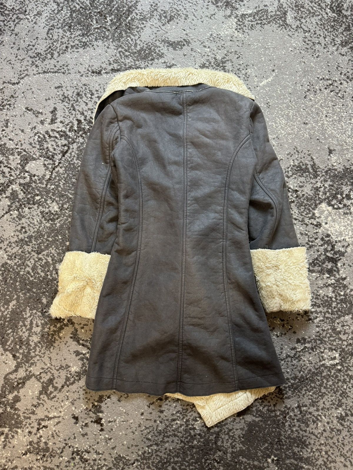 If Six Was Nine × Japanese Brand × Vintage Vintage Y2K Fur Sheepskin Coat Owens Style Asymmetrical Sued Size US M / EU 48-50 / 2 - 9 Thumbnail