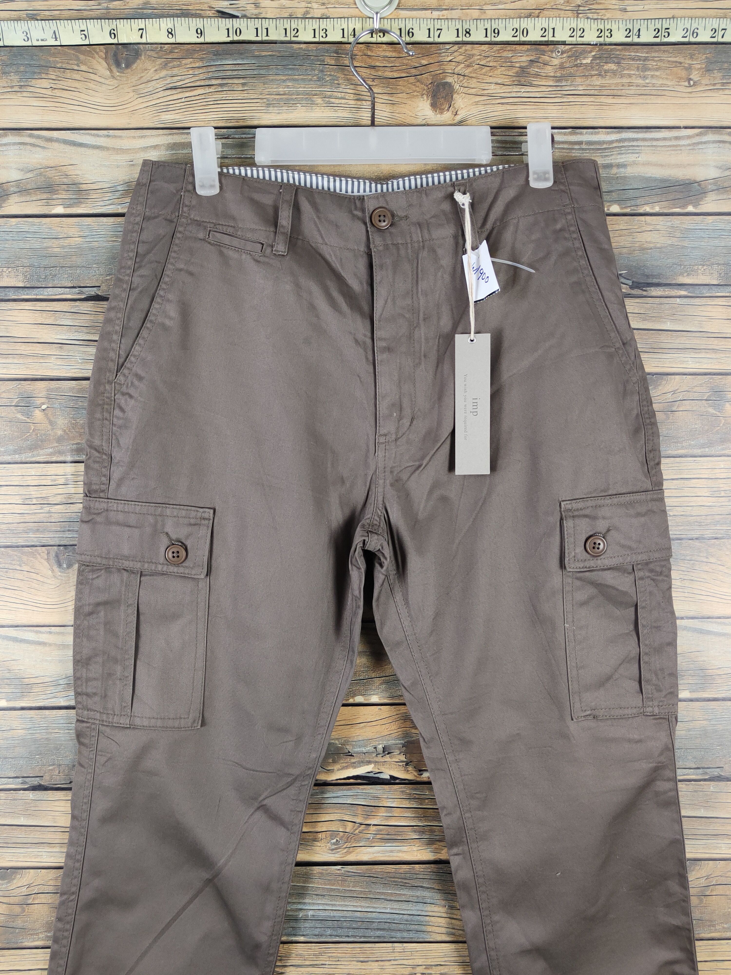 Japanese Brand Imp Khaki Multipocket Tactical Cargo Pants #W1900 Size US 31 - 2 Thumbnail