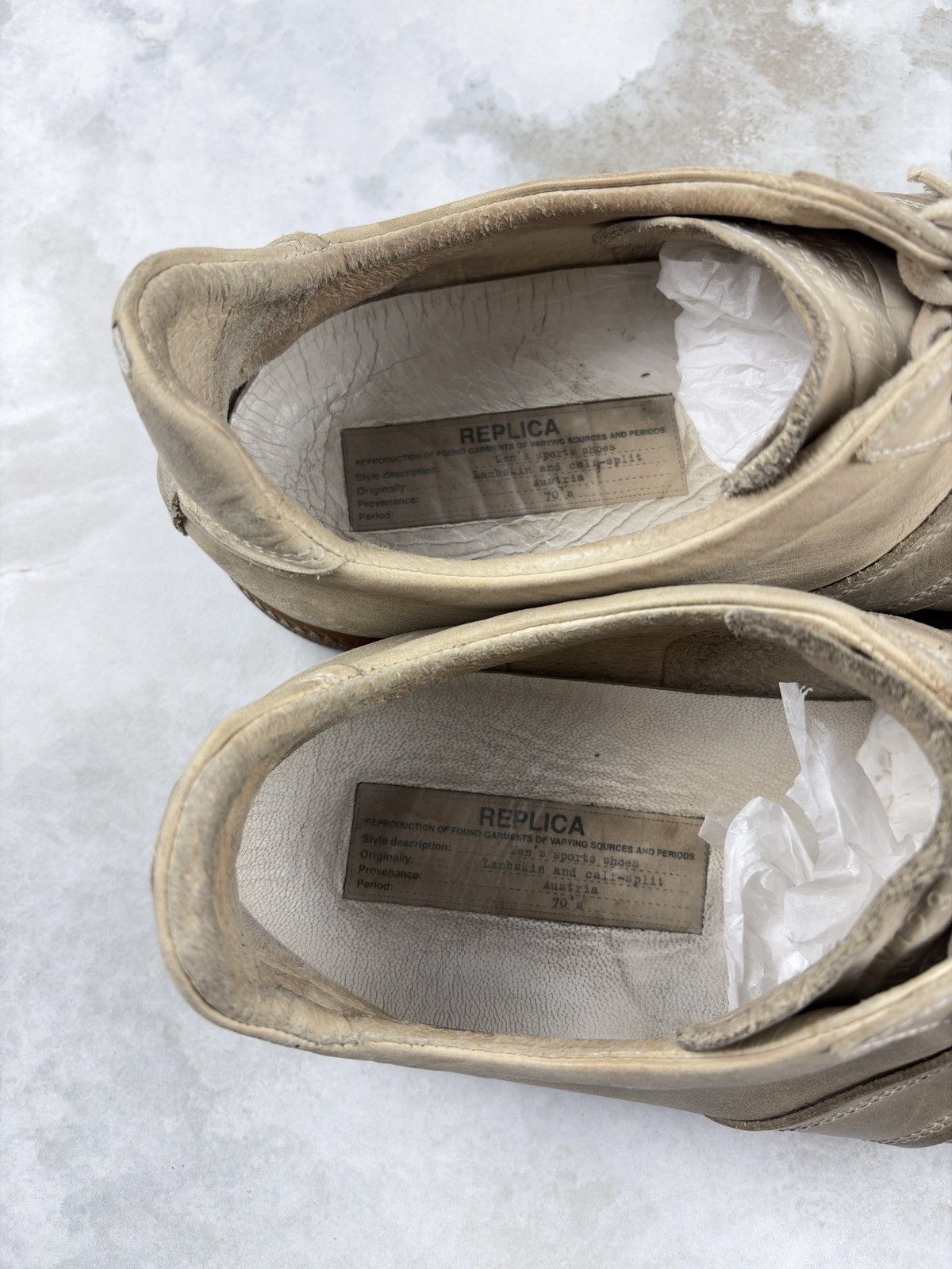 Maison Margiela Maison Margiela Vintage Dirty Beige Replica Gat Sneakers Size US 13 / EU 46 - 7 Thumbnail