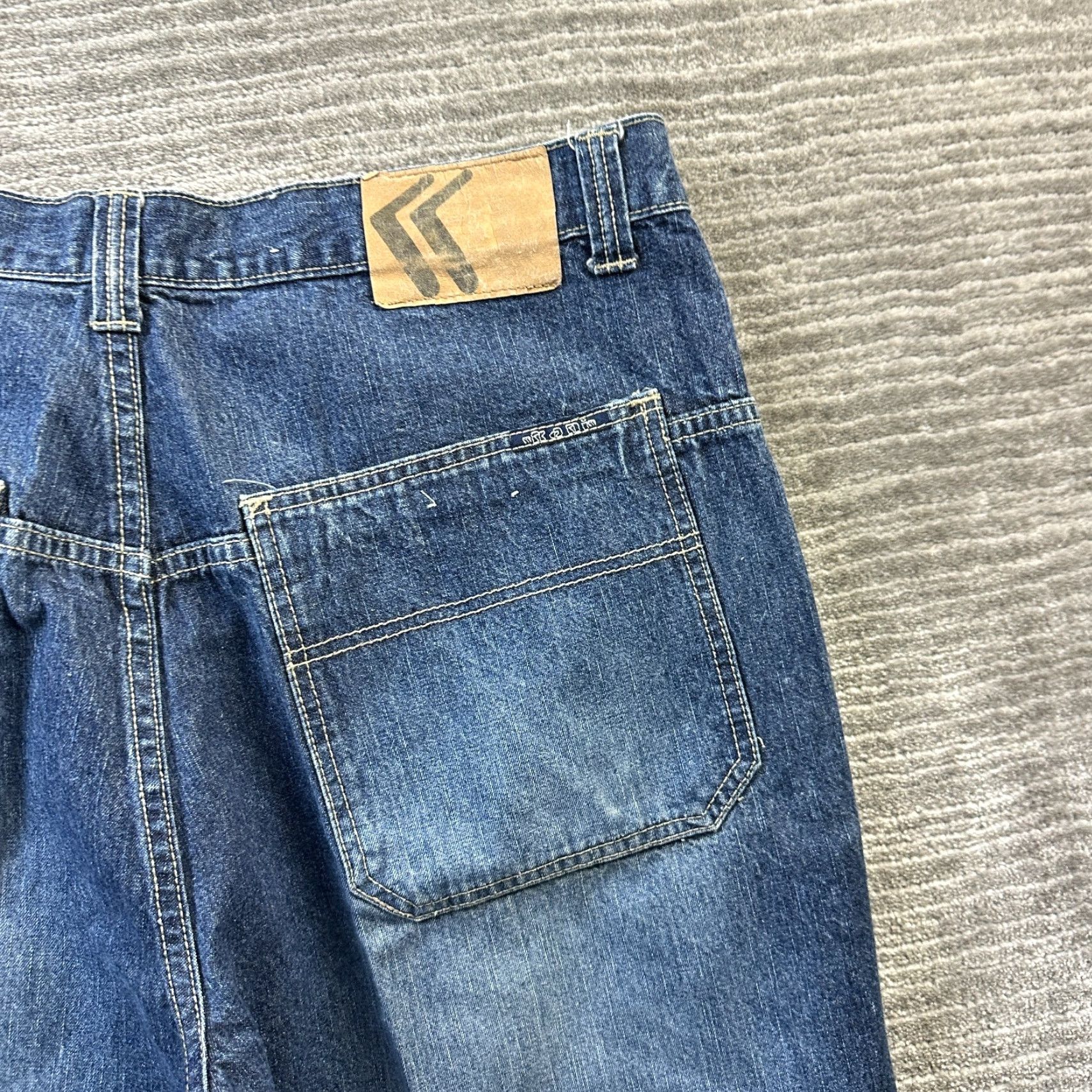 VINTAGE Kani Jeans Mens 36 Inseam 30 Blue Denim Pants Y2K Baggy
