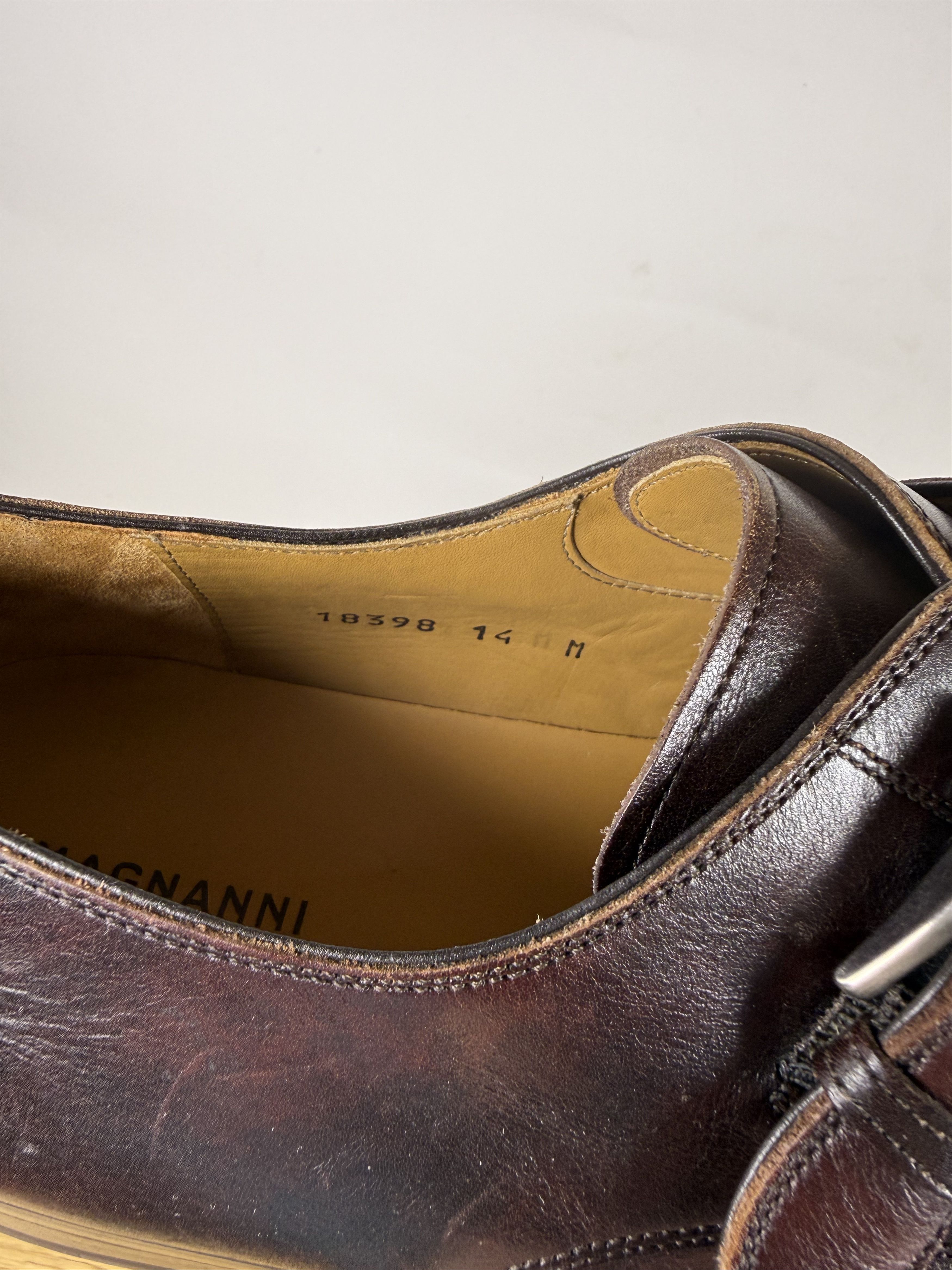 Magnanni Men's Magnanni Leather Single Buckle Monk Straps Shoes US 14 Size US 14 / EU 47 - 8 Thumbnail