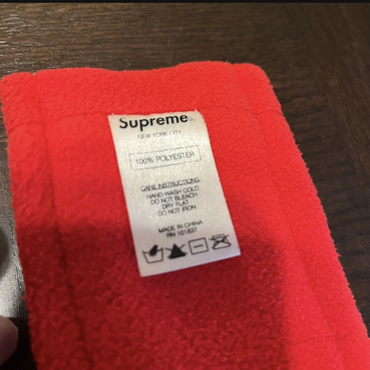 Supreme Supreme - Fleece Headband (FW16) - Black / Red - Used Size ONE SIZE - 5 Thumbnail