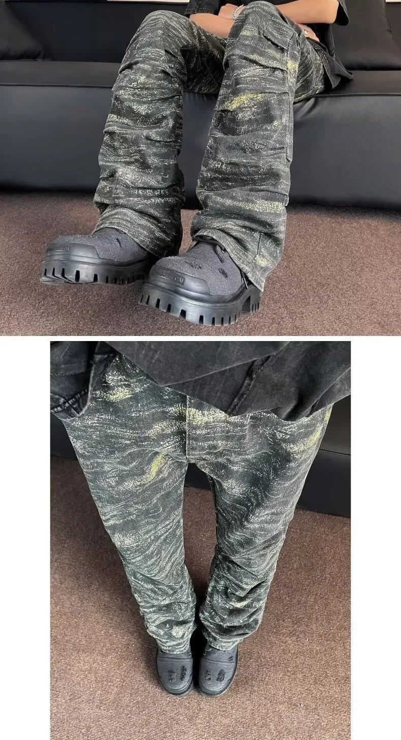 Japanese Brand × Vintage Cargo Pants Loose-fit Straight-leg Jeans American Style Size US 28 / EU 44 - 4 Thumbnail