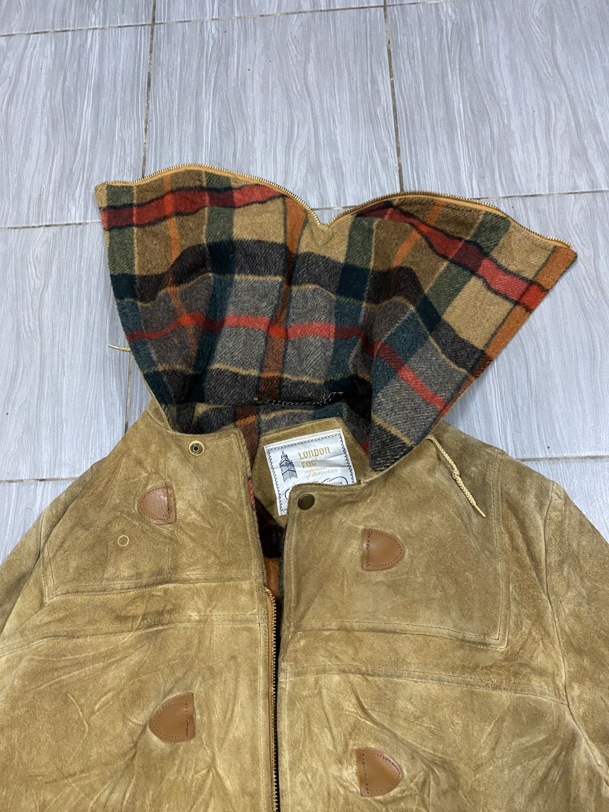 London Fog Vintage 70s London Fog Suede Split-Hood Parka | Talon Zip Size US L / EU 52-54 / 3 - 6 Thumbnail