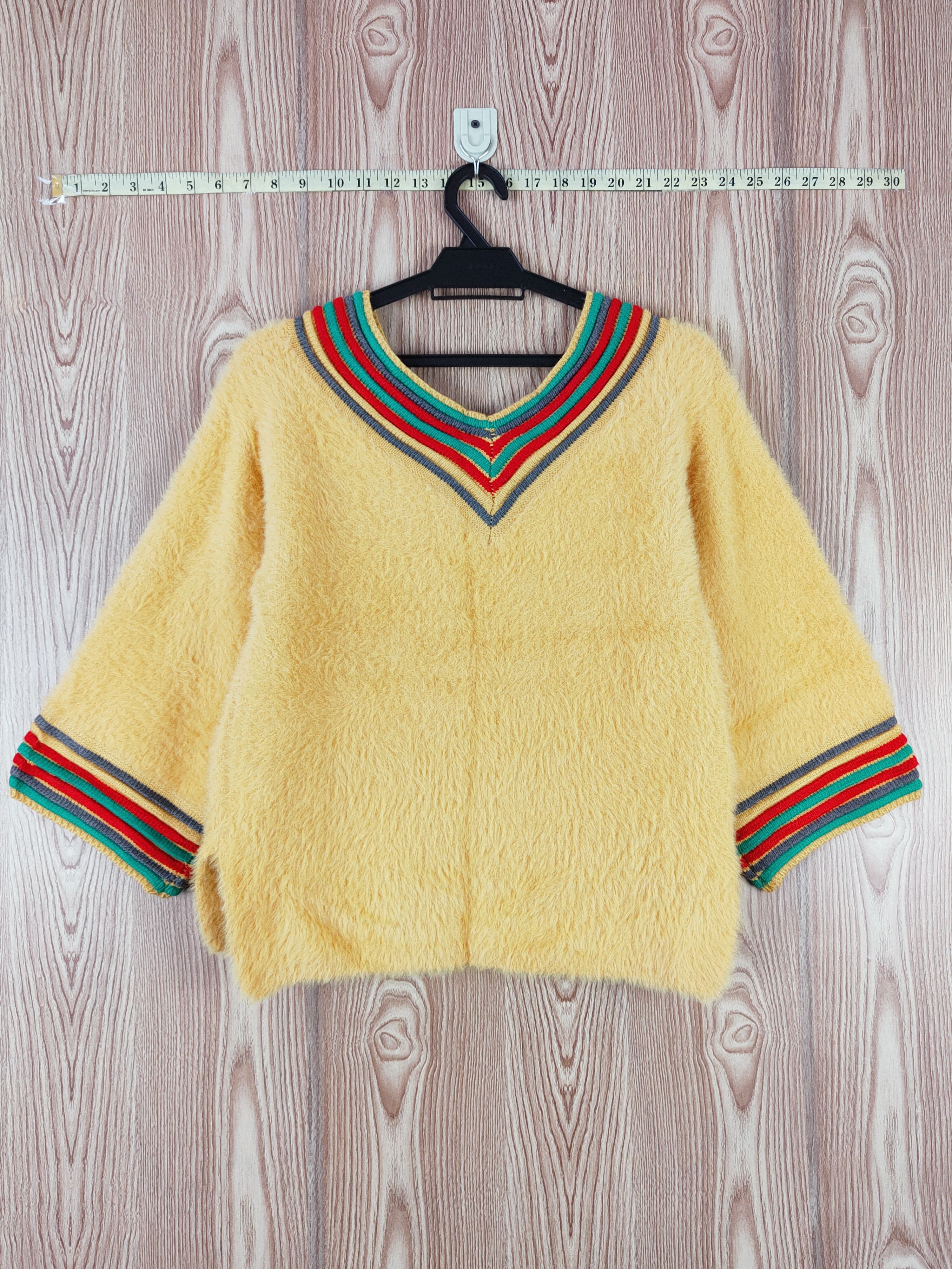 Japanese Brand × Vintage Japanese Brand Yellow Shag Shaggy Fur Mohair Knitwear #W728 Size M / US 6-8 / IT 42-44 - 7 Thumbnail