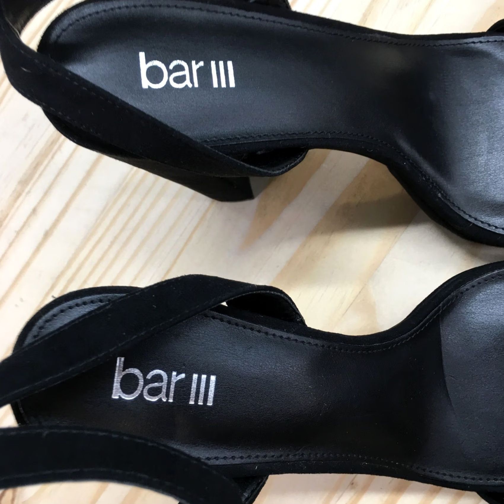 Bar III Bar III Shoes Sandals Womens 9.5 M Ivy Platform Ankle Straps Black Open Toe NEW Size US 10 / IT 40 - 6 Thumbnail