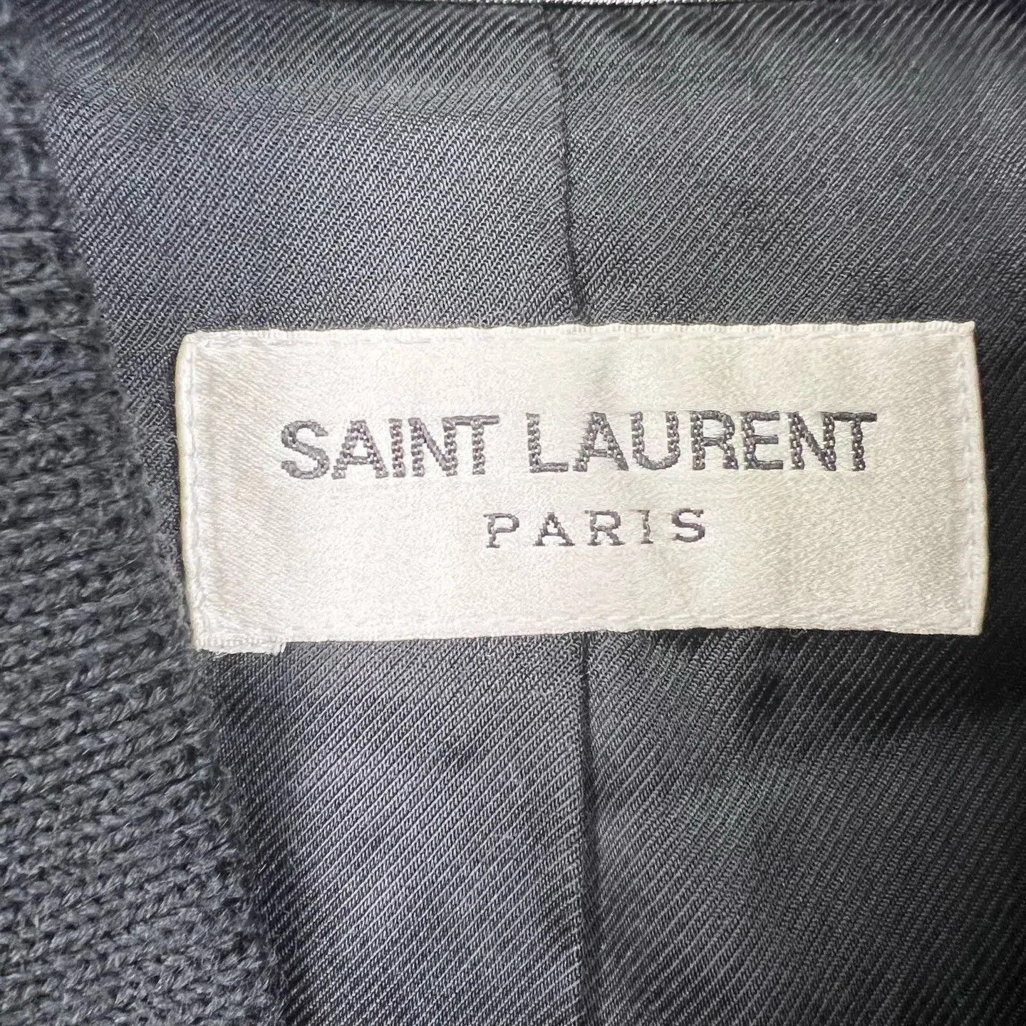 Saint Laurent Paris Saint Laurent Black Striped Leather Patchwork Jacket. Size US L / EU 52-54 / 3 - 4 Thumbnail