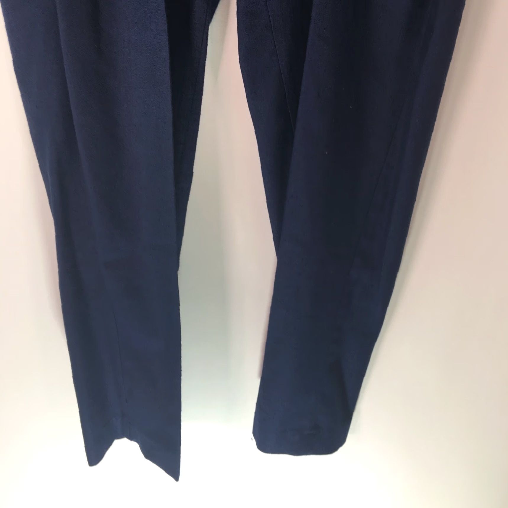 NEXT RPM The Next Wave Mens Dress Pants Casual Navy Blue 32 X 30 Straight Leg Front Pleated Belt Loops Zipper Button Classic Cotton Blend Machine Washable Size US 32 / EU 48 - 4 Thumbnail