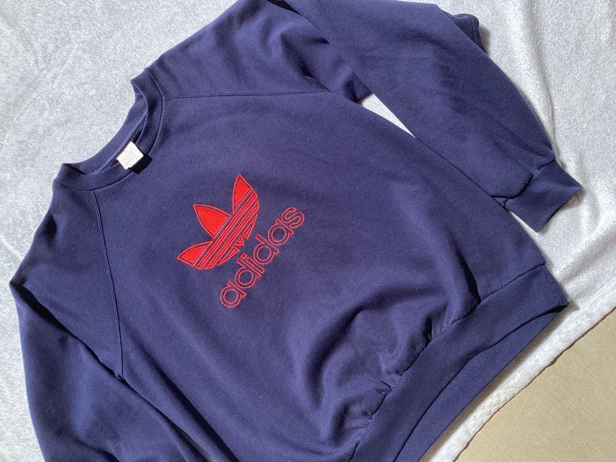 Adidas × Vintage Vtg 1960s/70s Adidas embroidered logo sweatshirt Korea made Size US XL / EU 56 / 4 - 2 Thumbnail