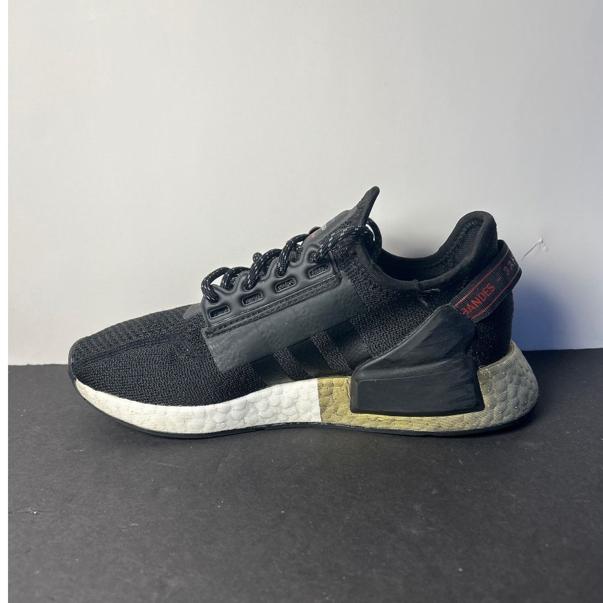 Adidas Adidas Mens NMD_R1 V2 J 'Black Gold Metallic' Size 5 Size US 5 / EU 37 - 2 Thumbnail