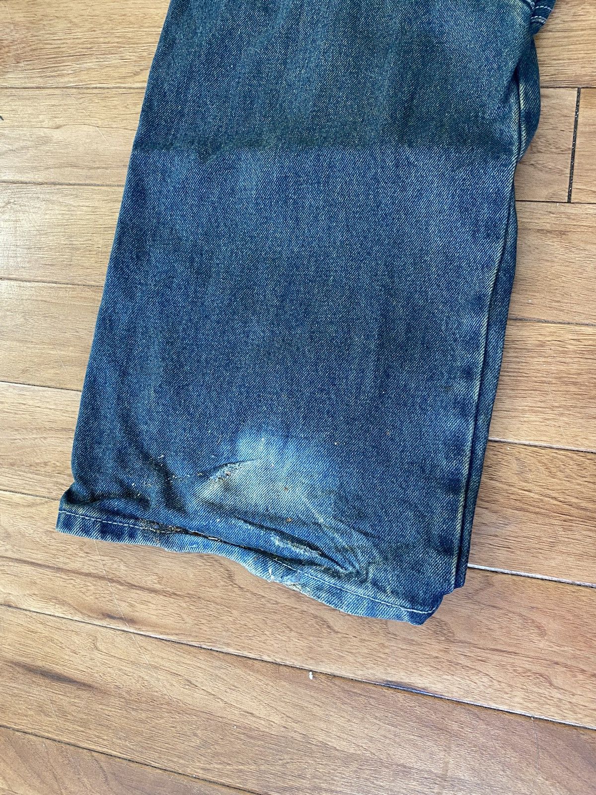 Designer × Vintage Strides 3 Stitch Baggy Jeans Size US 34 / EU 50 - 6 Thumbnail