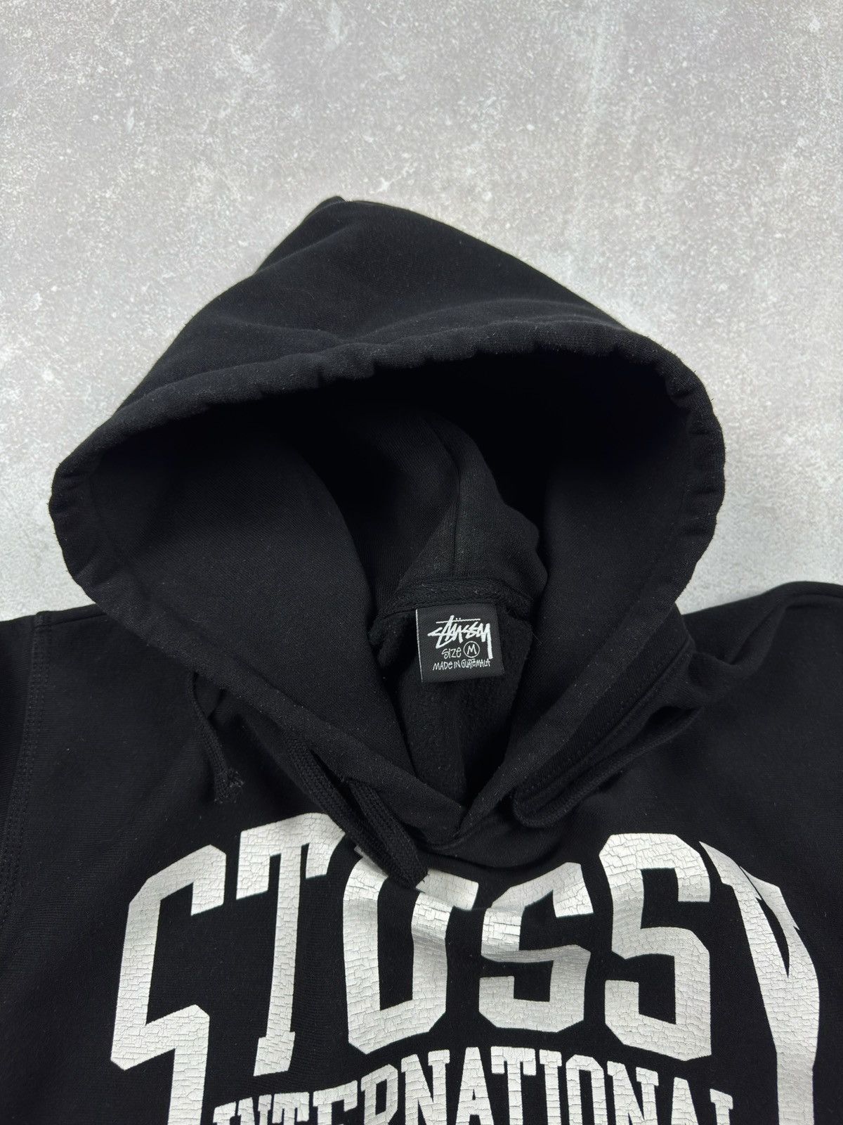 Stussy Vintage Stussy International Relaxed Washed Black Hoodie Size US M / EU 48-50 / 2 - 8 Thumbnail