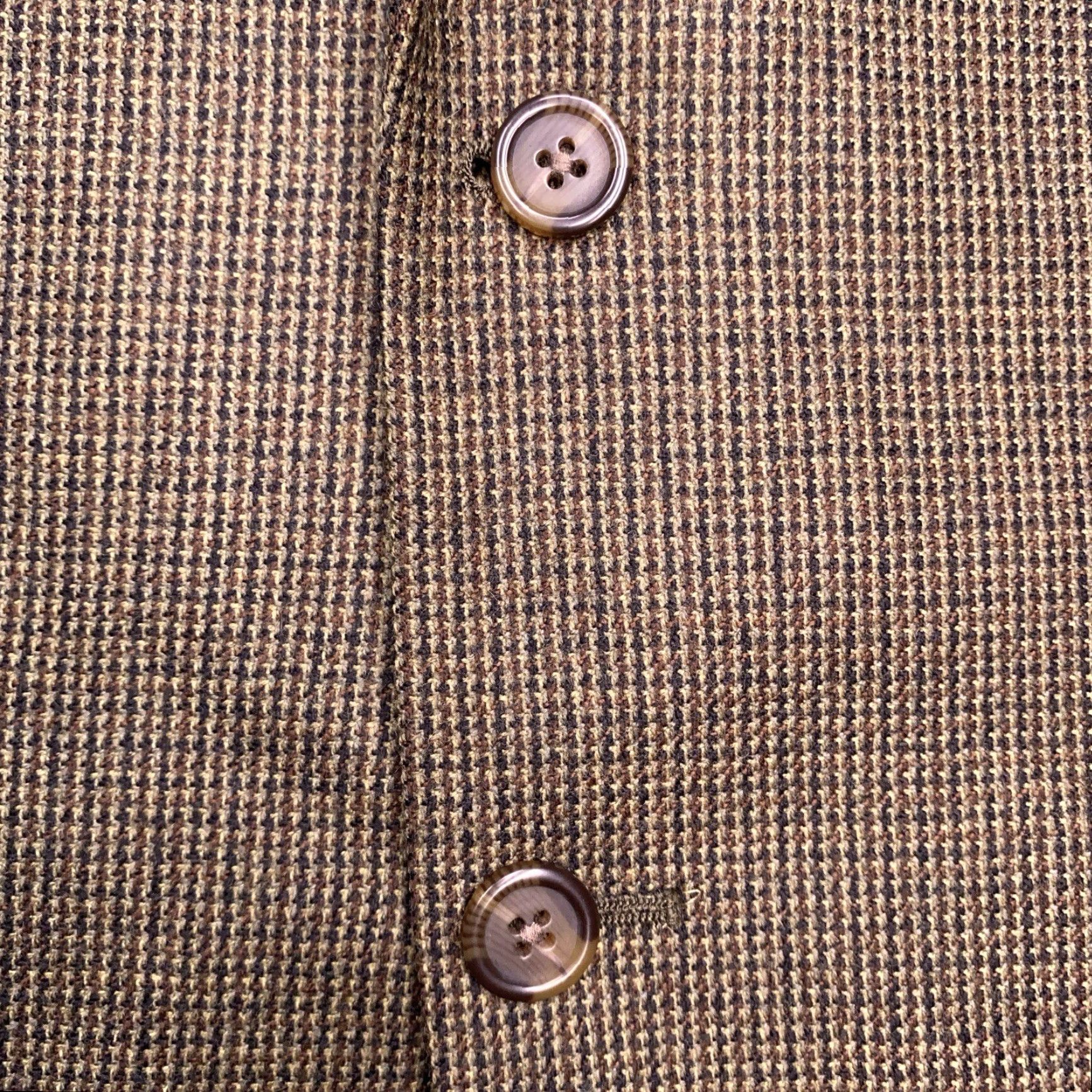 Chaps Chaps Sport Coat Blazer 46 Long Brown Wool Lambswool Regular Single-Breasted Notch Lapel Mens Jacket Coat Color Brown Brand Chaps Size 46 Long Size 46R - 7 Thumbnail
