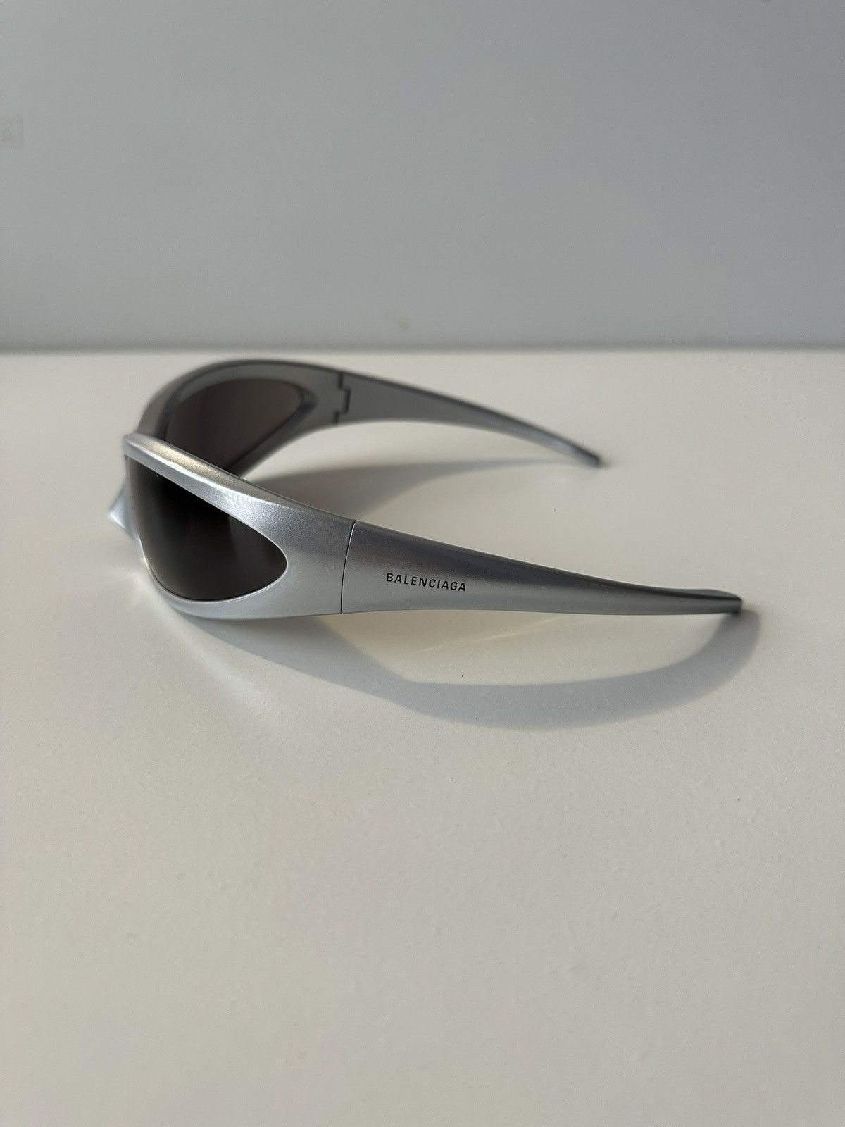 Balenciaga Balenciaga skin cat silver sunglasses Size ONE SIZE - 3 Thumbnail