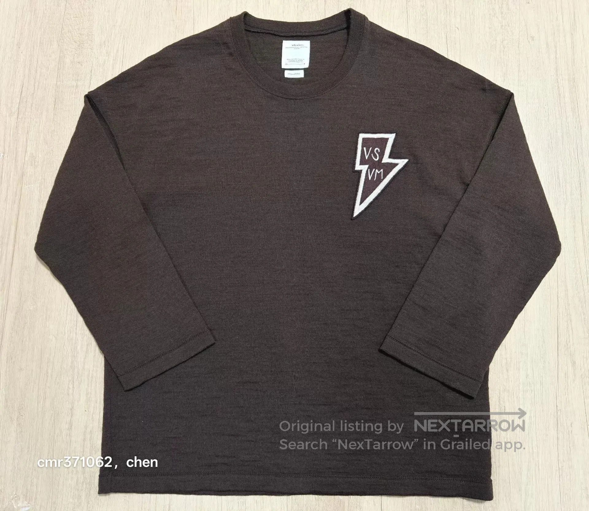 Visvim Black Long Sleeve Shirt with Lightning Bolt Patch. Size US XL / EU 56 / 4 - 1 Thumbnail