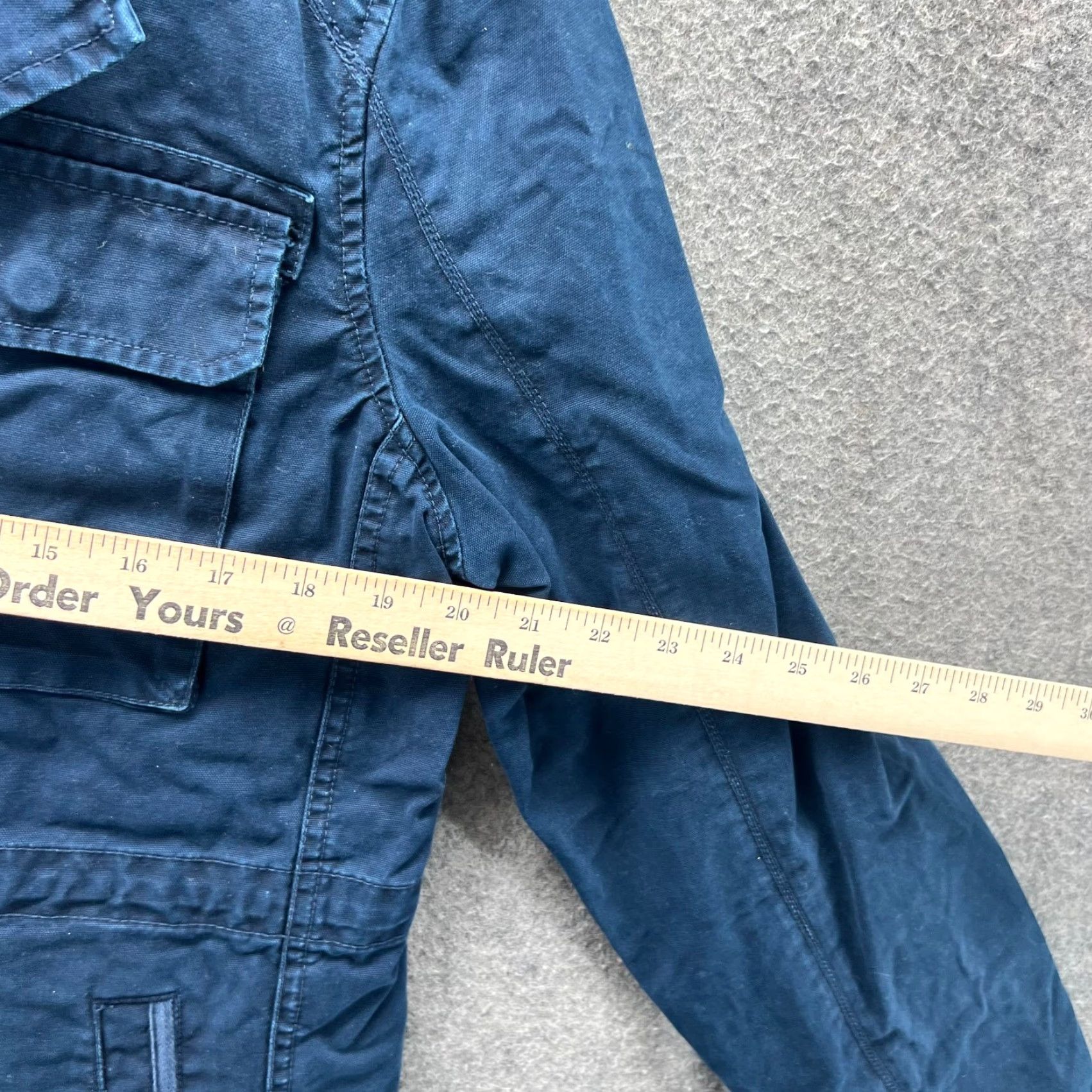 Converse Converse One Star Jacket Womens XL Blue Military Canvas Cotton Button Front Vtg Size XL / US 12-14 / IT 48-50 - 3 Thumbnail