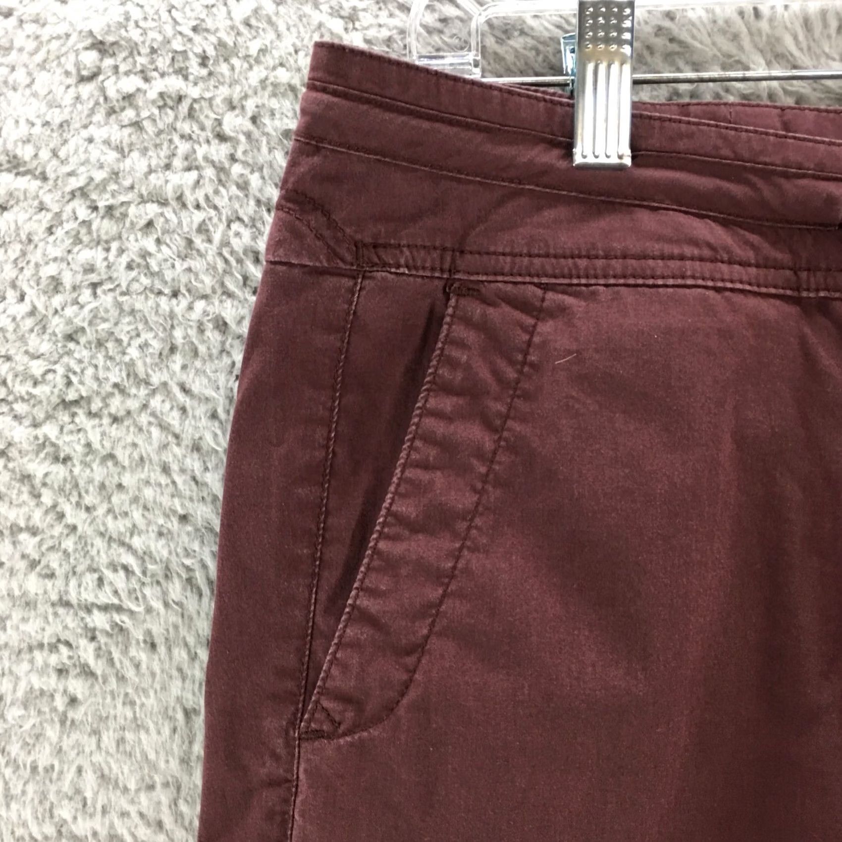 Vintage Woolrich Purple Cropped Pants Womens 12 Mid Rise Drawstring Zip Fly Side Pocket Size 34" / US 12 / IT 48 - 3 Thumbnail