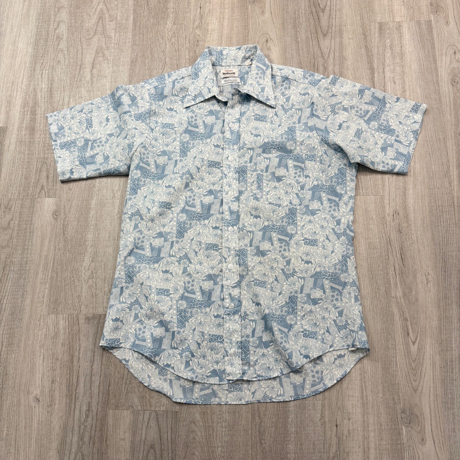 Vintage Vintage Cadre Hudson's Short Sleeve Shirt Large Floral 70s Size US L / EU 52-54 / 3 - 2 Thumbnail