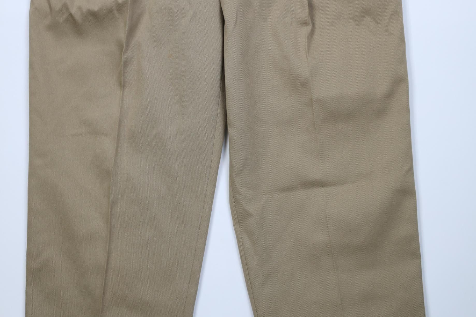 Vintage Vintage 90s Streetwear Wide Leg Chino Pants Trousers Beige Size US 36 / EU 52 - 3 Thumbnail
