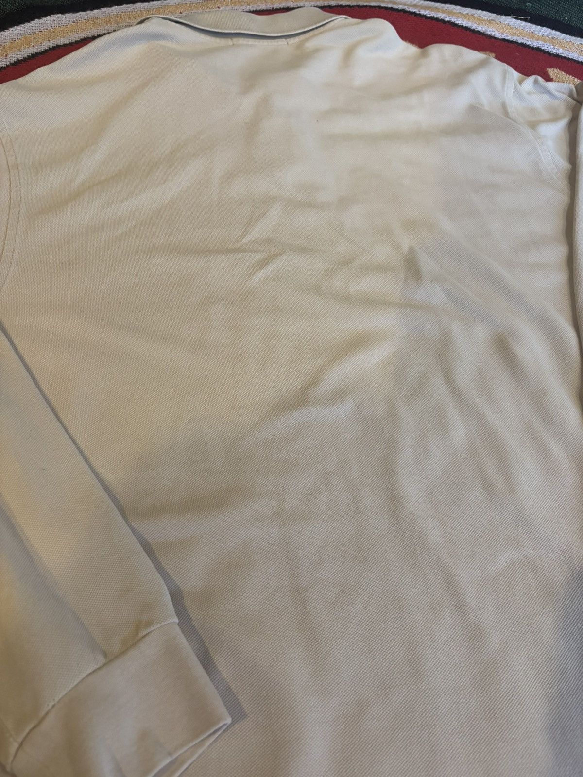 Burberry Rare Beige Burberry London Long Sleeve Polo Shirt Size US XL / EU 56 / 4 - 5 Thumbnail